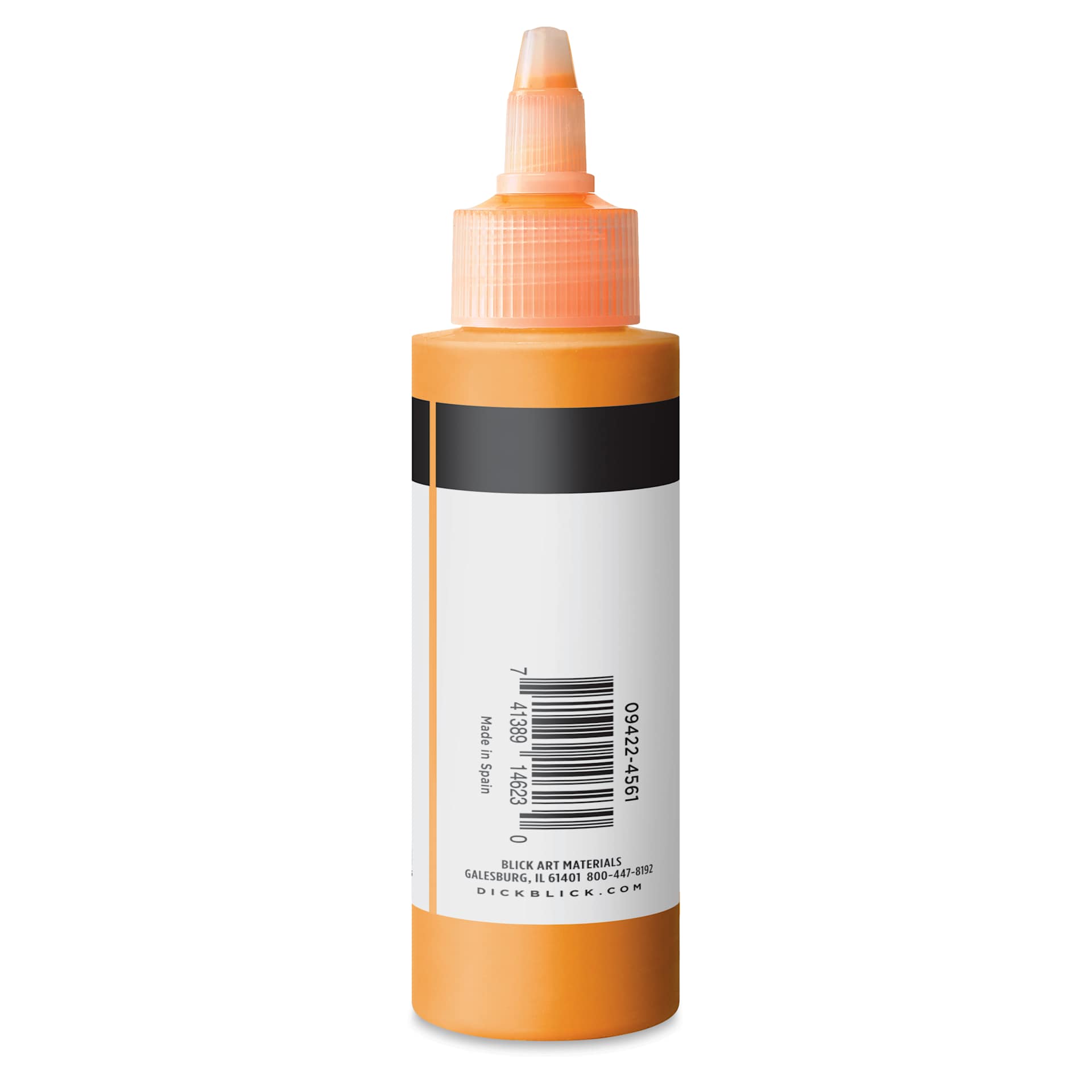 Blick Artists’ Fluid Acrylic - Fluorescent Orange, 100 ml side