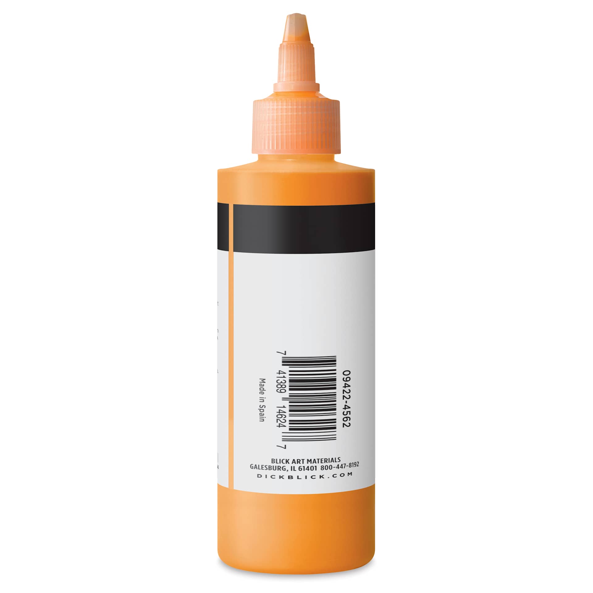 Blick Artists’ Fluid Acrylic - Fluorescent Orange, 200 ml side