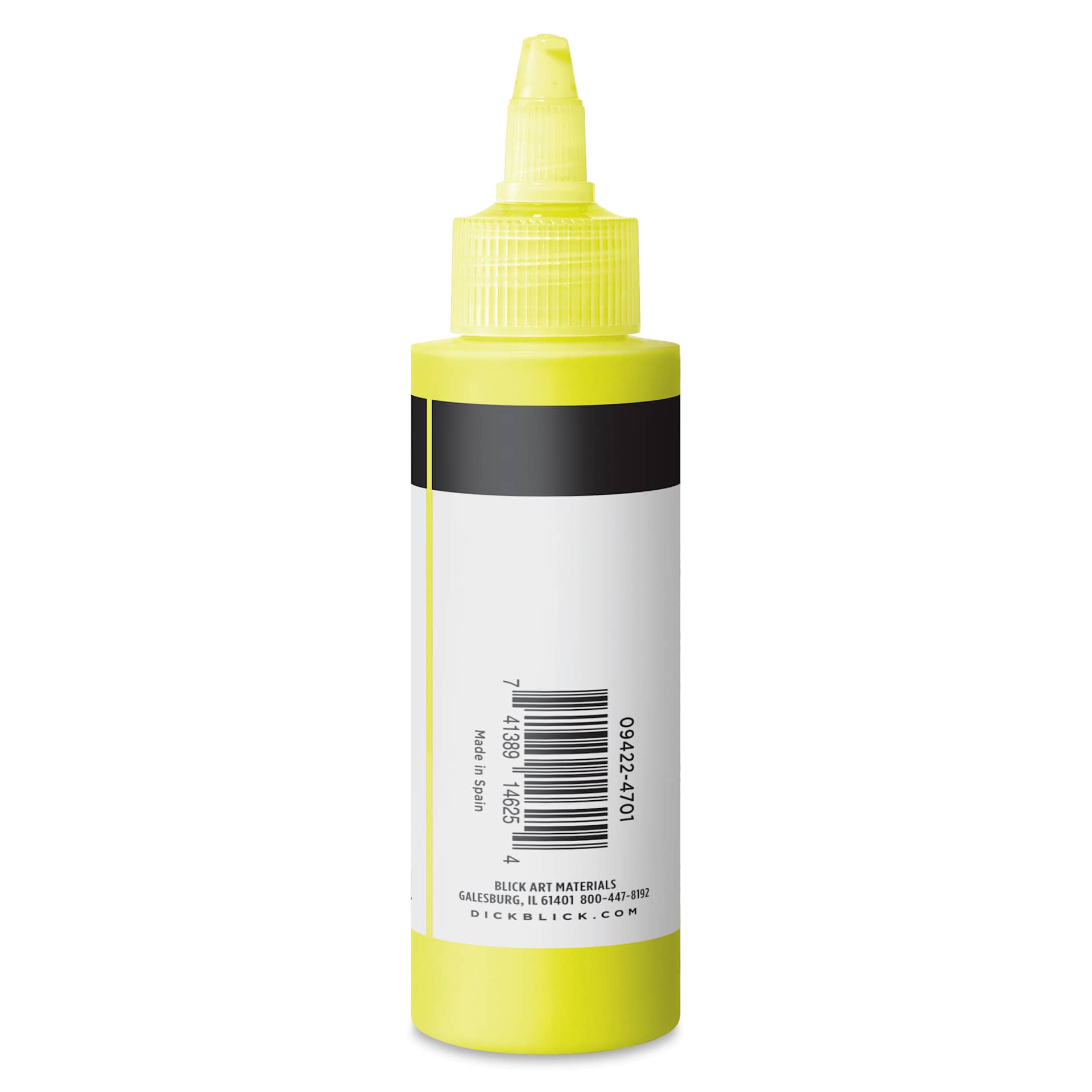 Blick Artists’ Fluid Acrylic - Hansa Yellow, 100 ml side