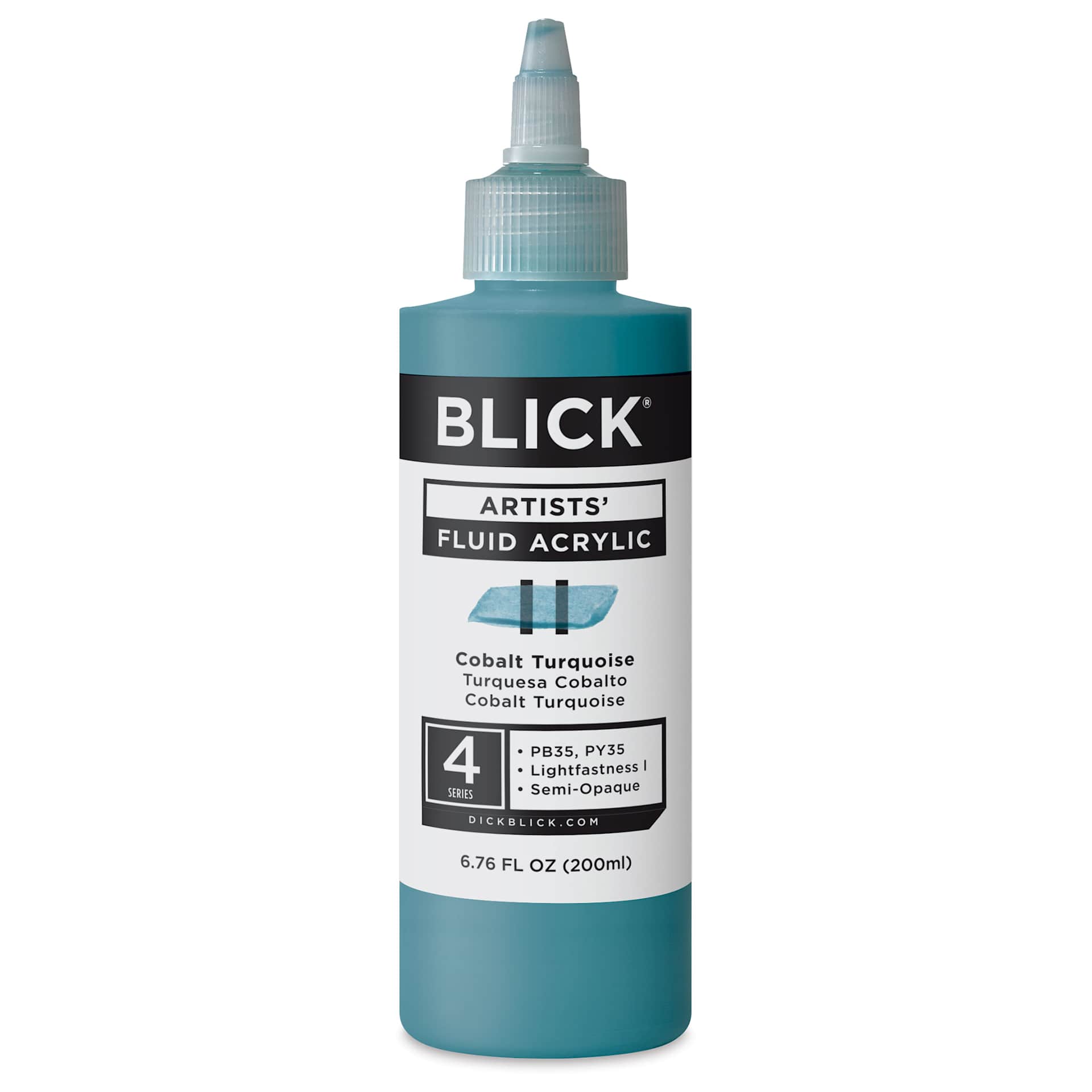 Blick Artists’ Fluid Acrylic - Cobalt Turquoise, 200 ml
