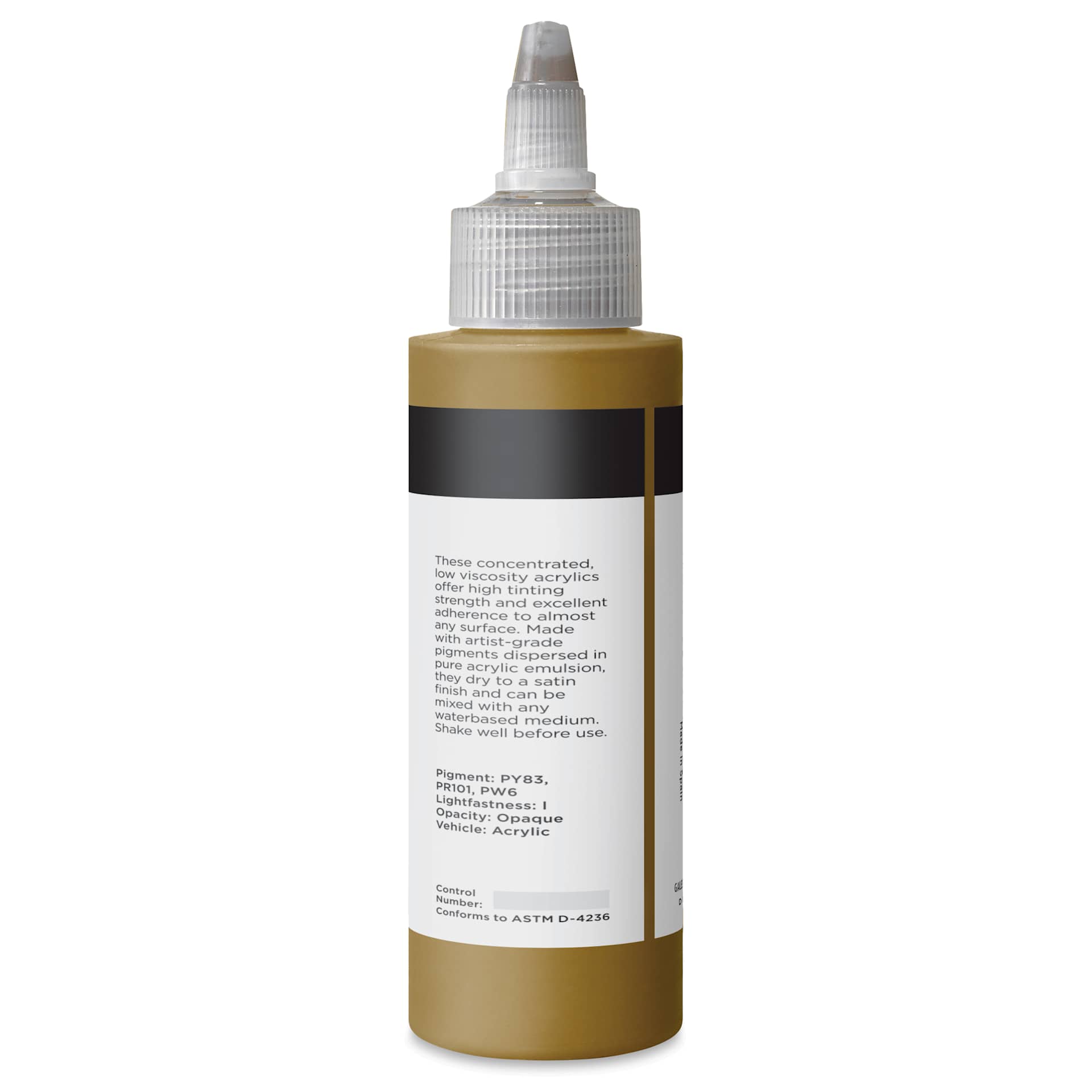 Blick Artists’ Fluid Acrylic - Raw Umber, 100 ml back