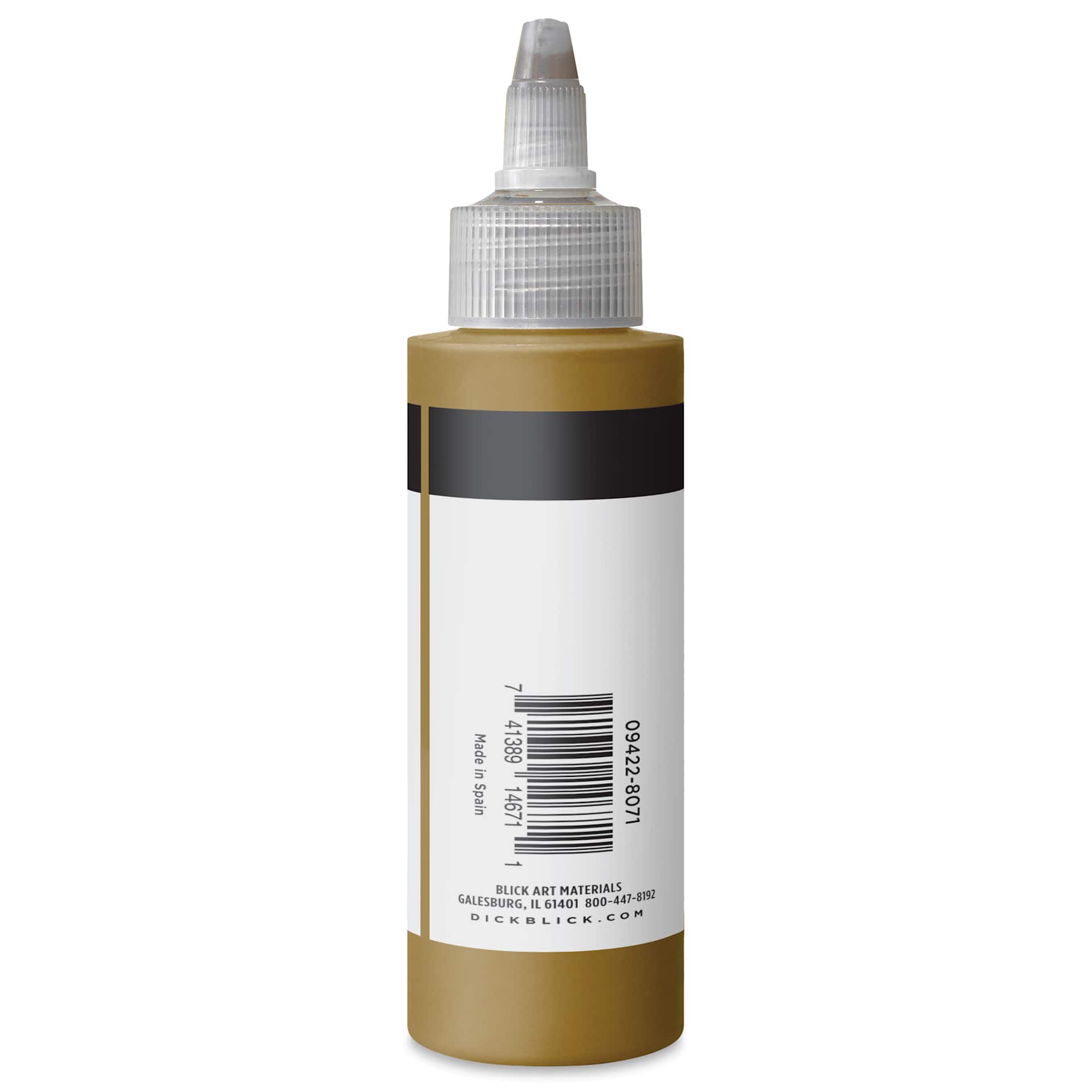 Blick Artists’ Fluid Acrylic - Raw Umber, 100 ml side