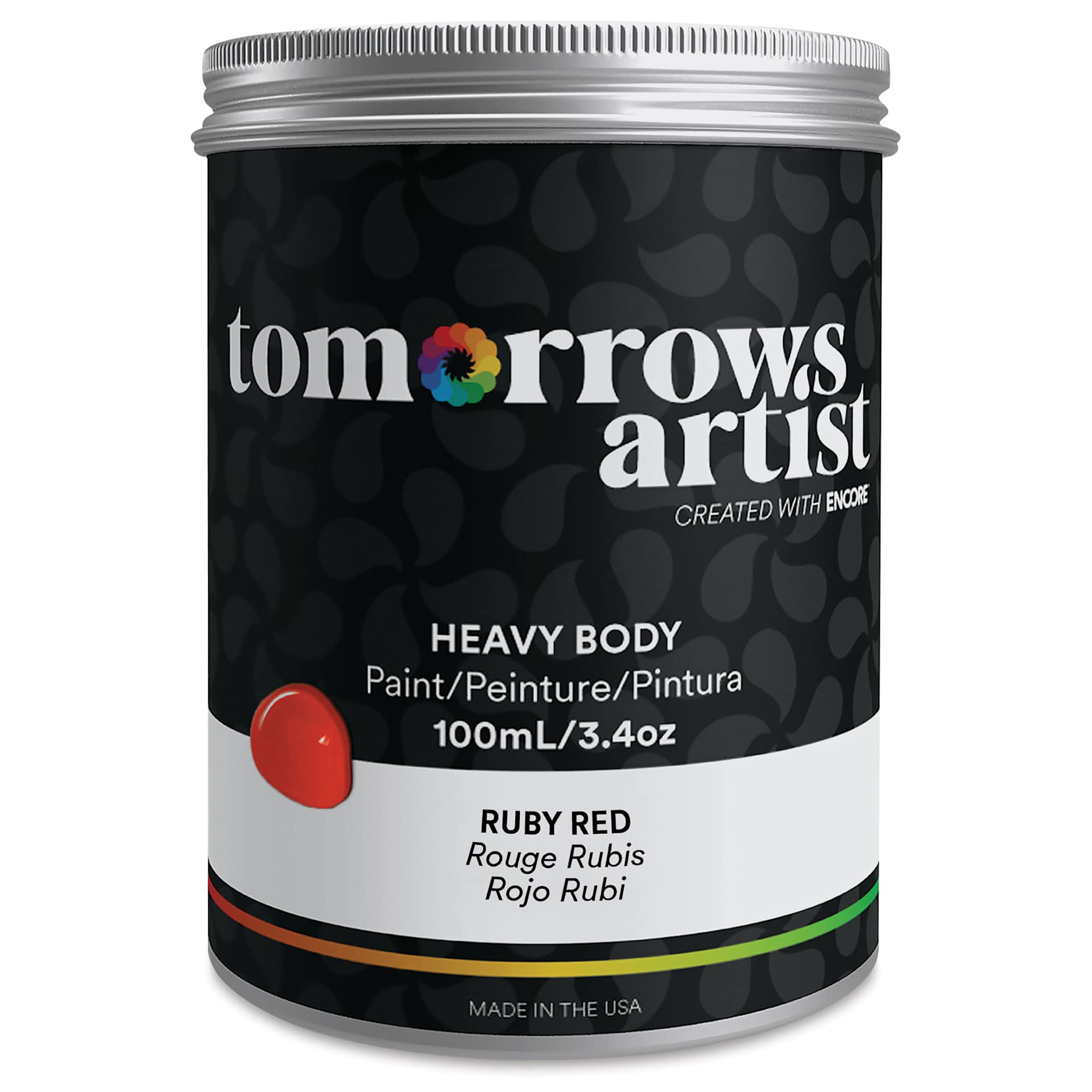 Tomorrow's Artist Eco-Friendly Heavy Body Acrylic Paint - Ruby Red, 100 ml
