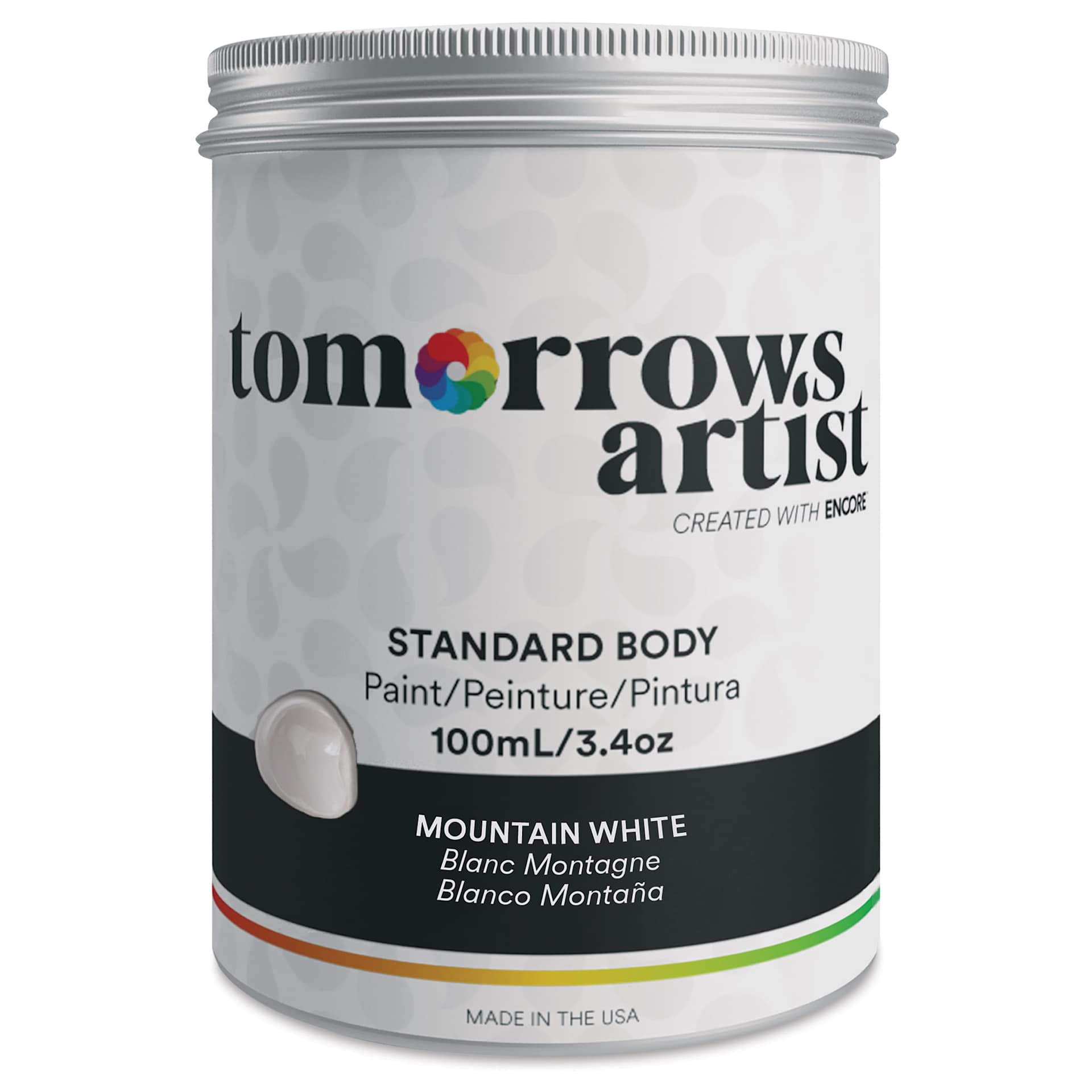 Tomorrow's Artist Eco-Friendly Standard Body Acrylic Paint - Mountain White, 100 ml