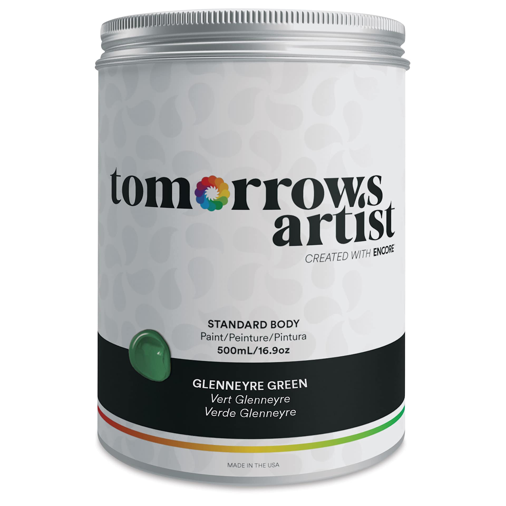 Tomorrow's Artist Eco-Friendly Standard Body Acrylic Paint - Glennerye Green, 500 ml
