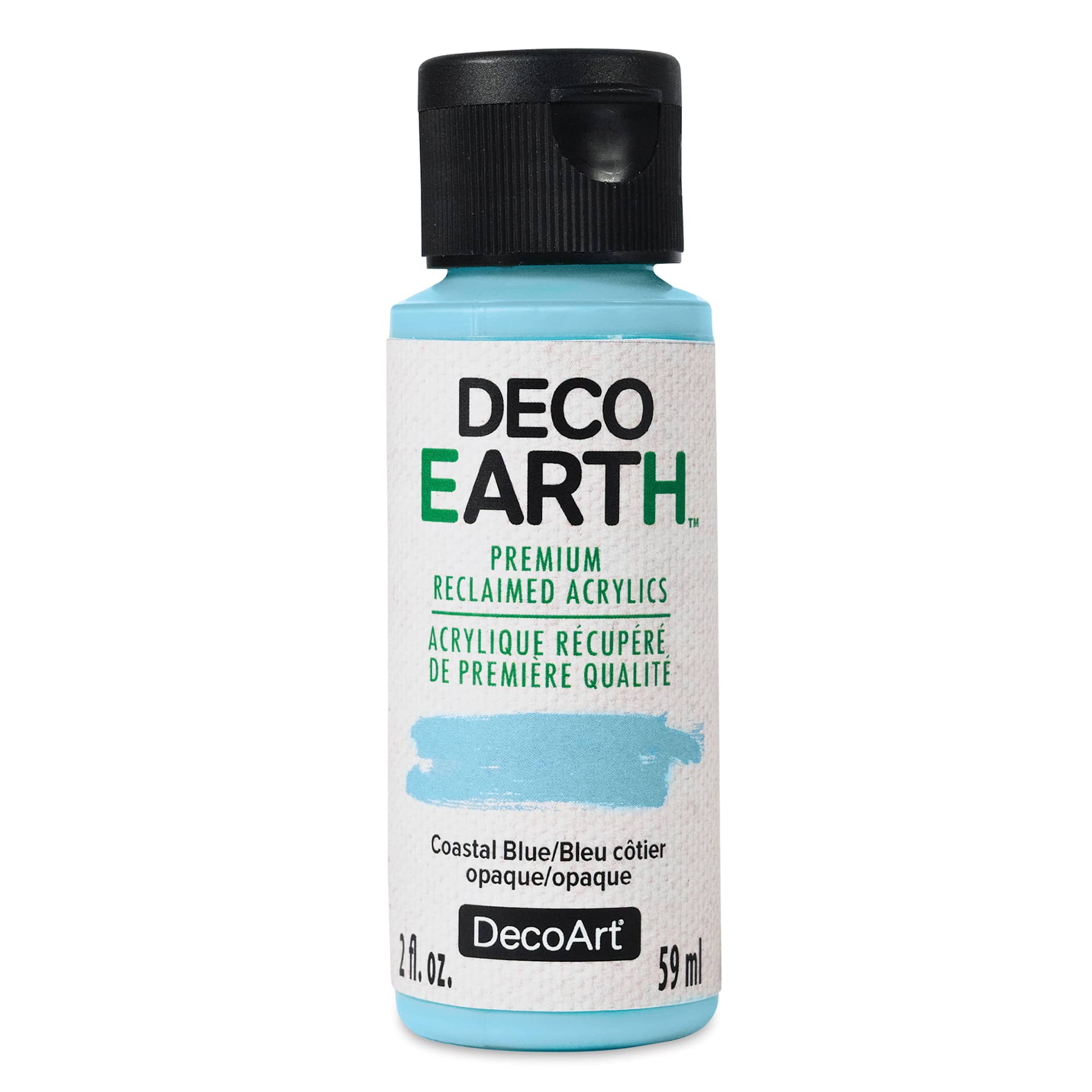 DecoArt DecoEarth Premium Reclaimed Acrylic Paint - Coastal Blue, 2 oz