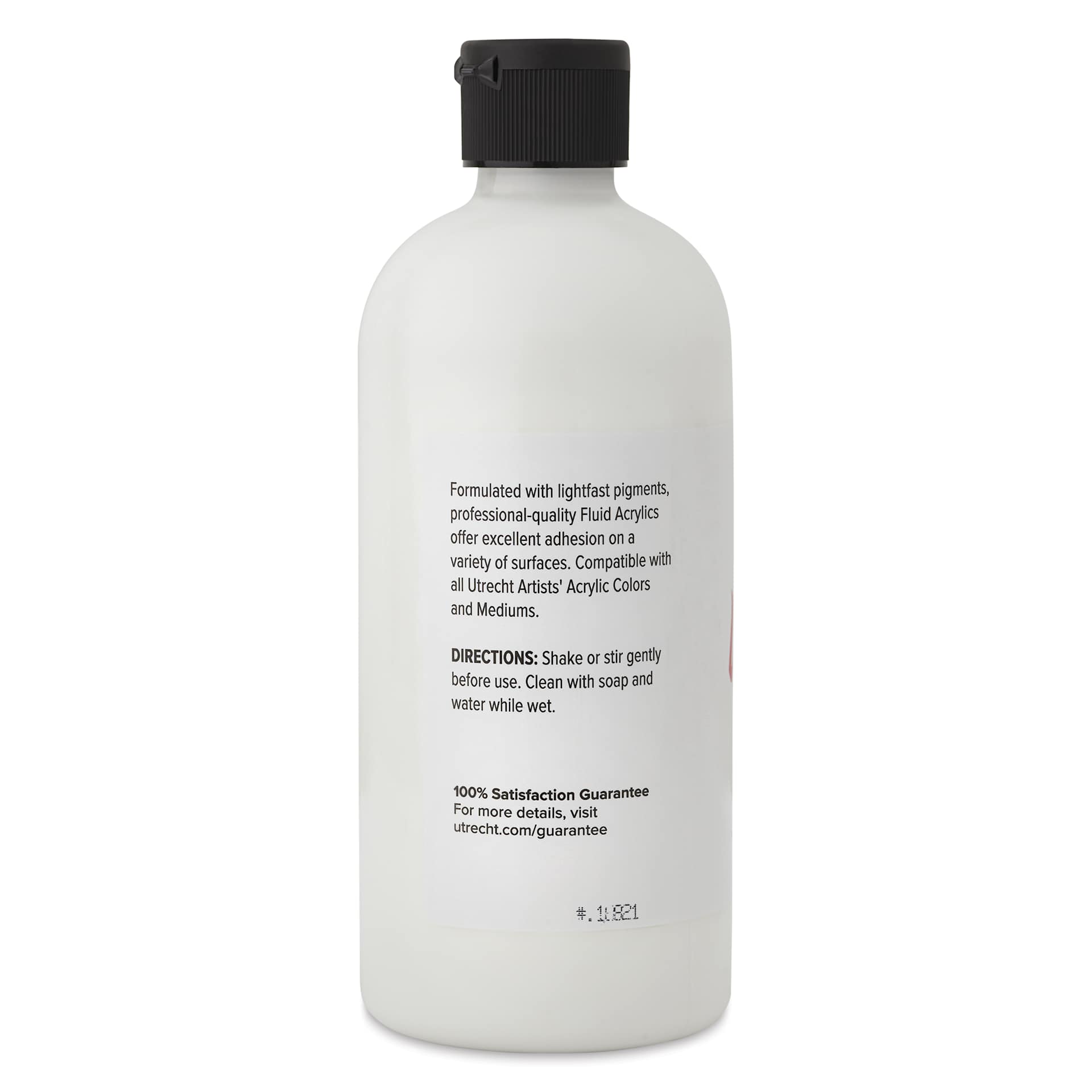 Utrecht Fluid Acrylic - Titanium White, 16 oz side