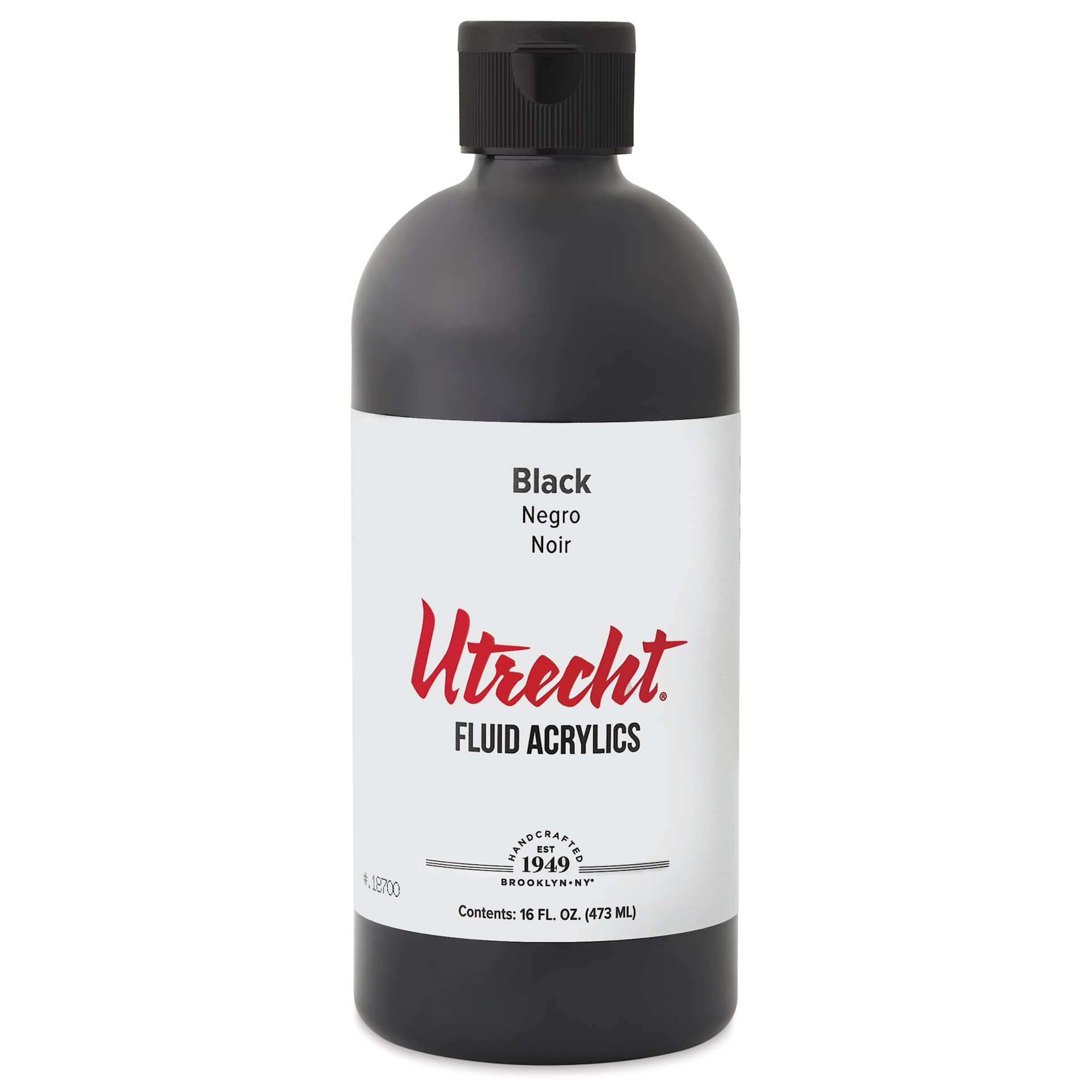 Utrecht Fluid Acrylic - Intense Black, 16 oz Utrecht Fluid Acrylic - Intense Black, 16 oz