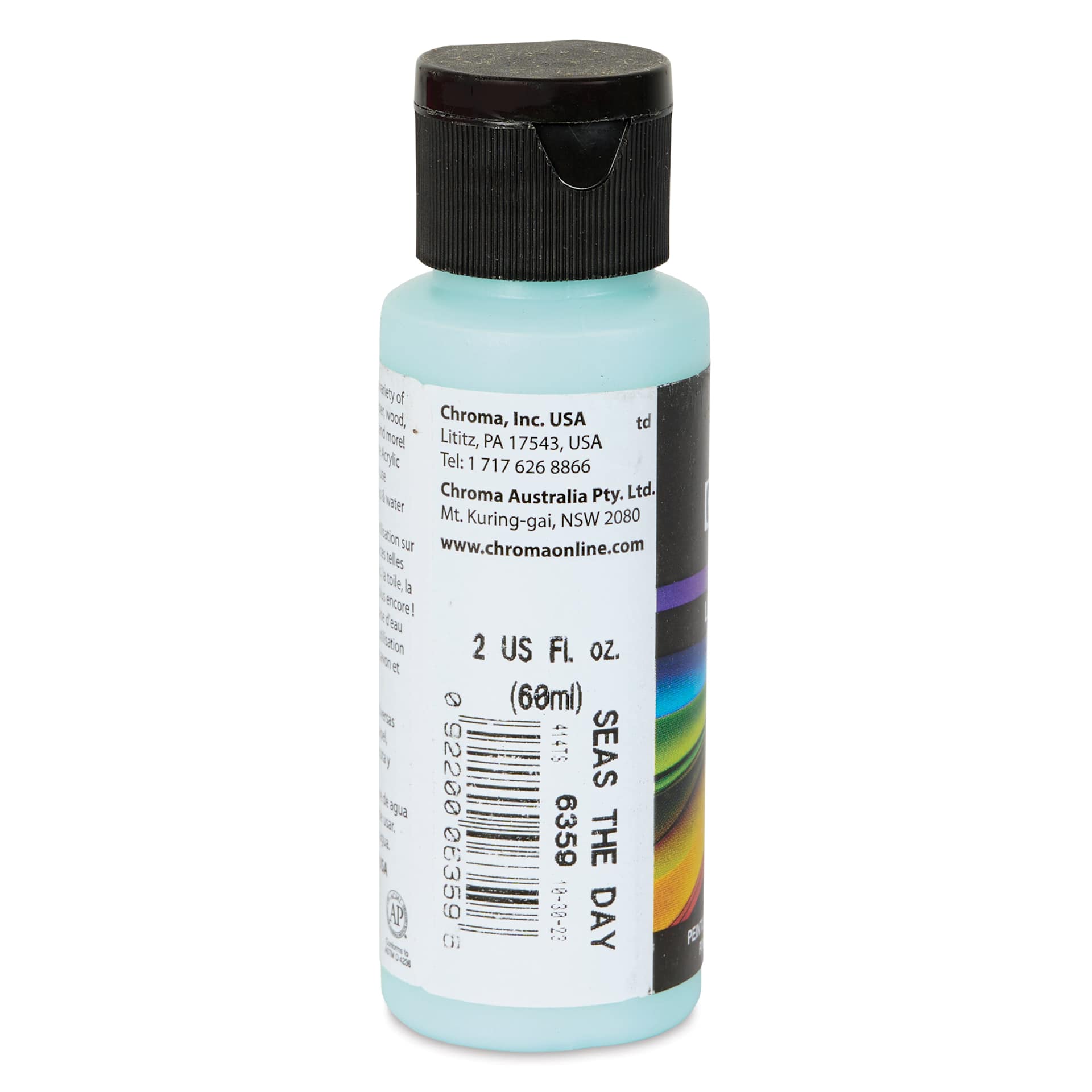 Chroma Craft Colors Acrylic Paint - Seas the Day, 2 oz, label shown