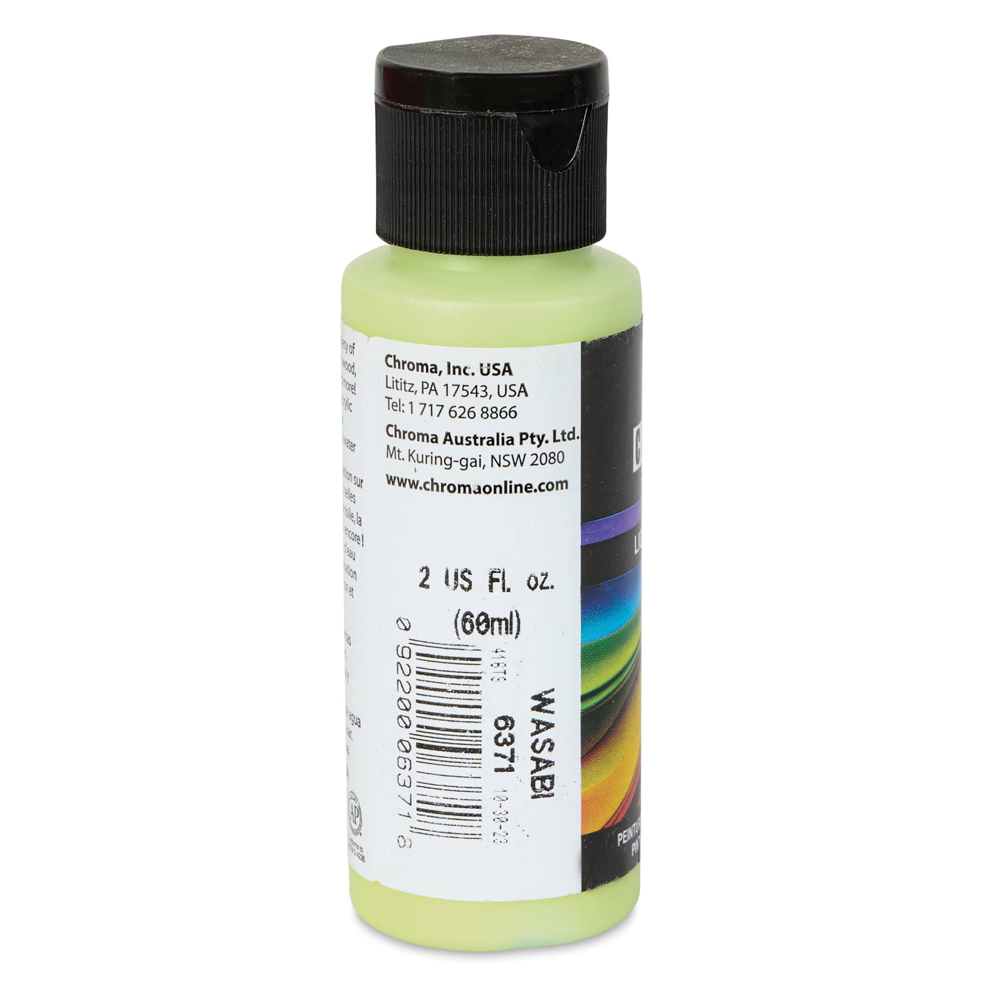 Chroma Craft Colors Acrylic Paint - Wasabi, 2 oz, label shown