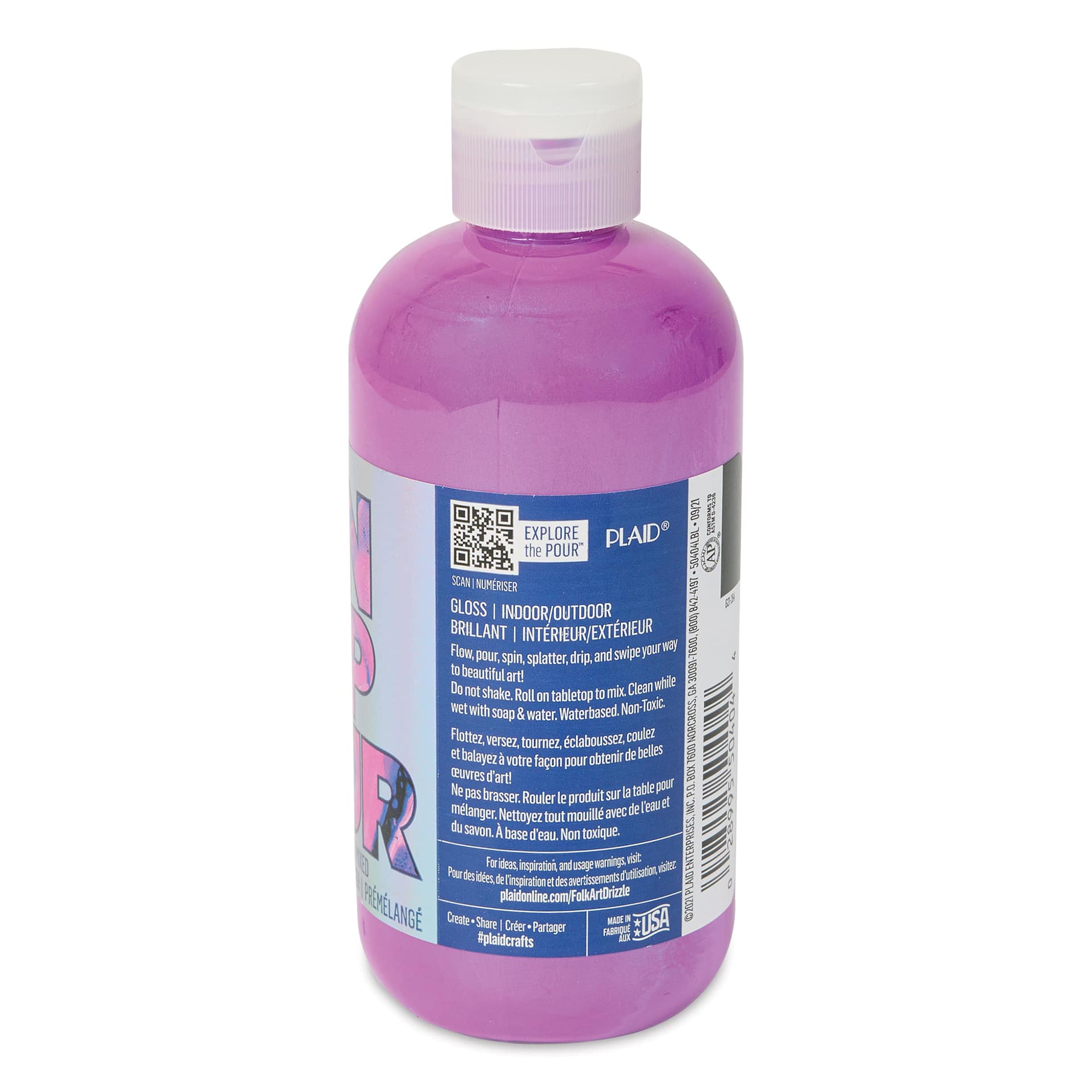 FolkArt Drizzle Acrylic Pouring Paint - Opti-Mystic Flash Color Shift, 9 oz side view