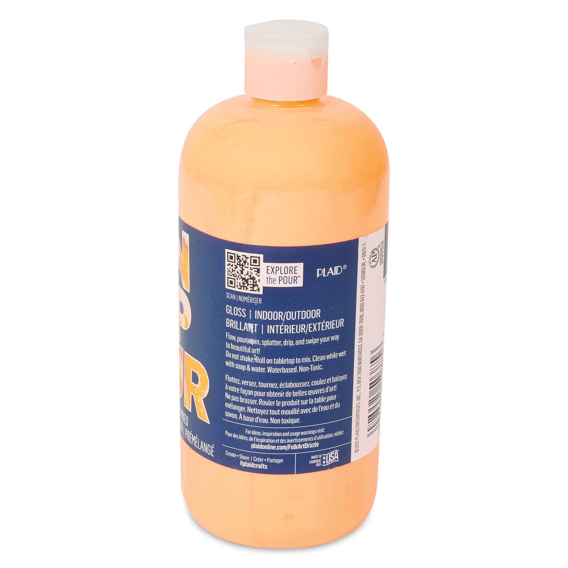 FolkArt Drizzle Acrylic Pouring Paint - Neon Pop, 17.6 oz side view
