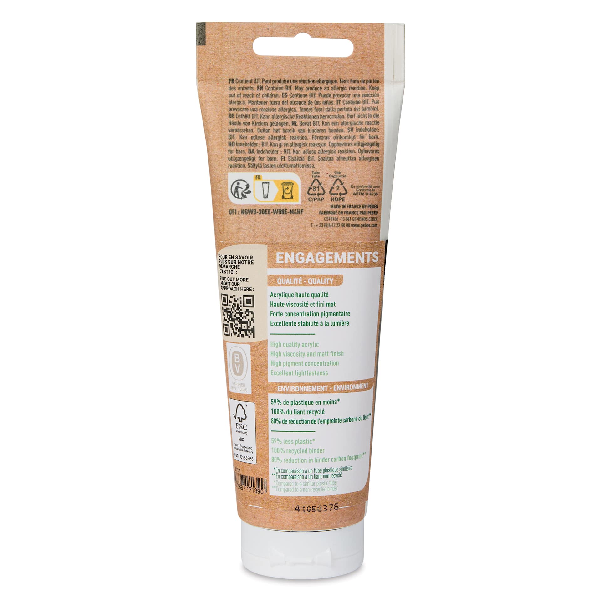 Pebeo Origin Acrylic Paint - Mars Black, 120 ml back