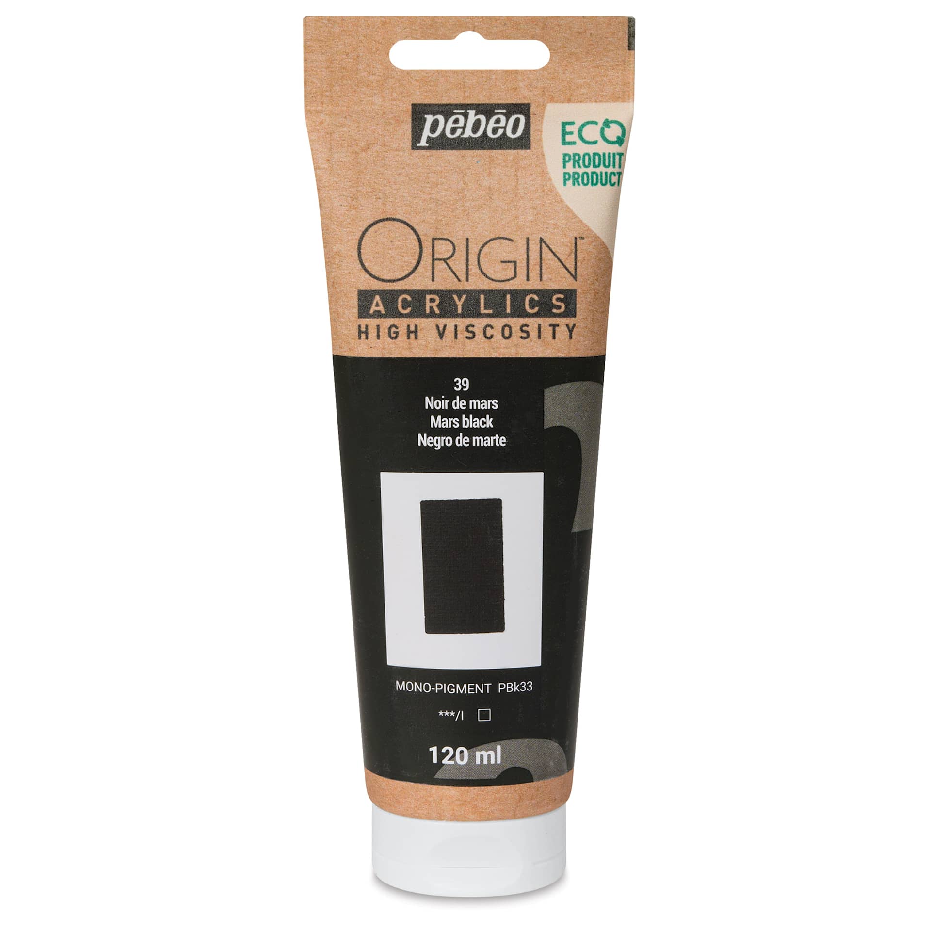 Pebeo Origin Acrylic Paint - Mars Black, 120 ml