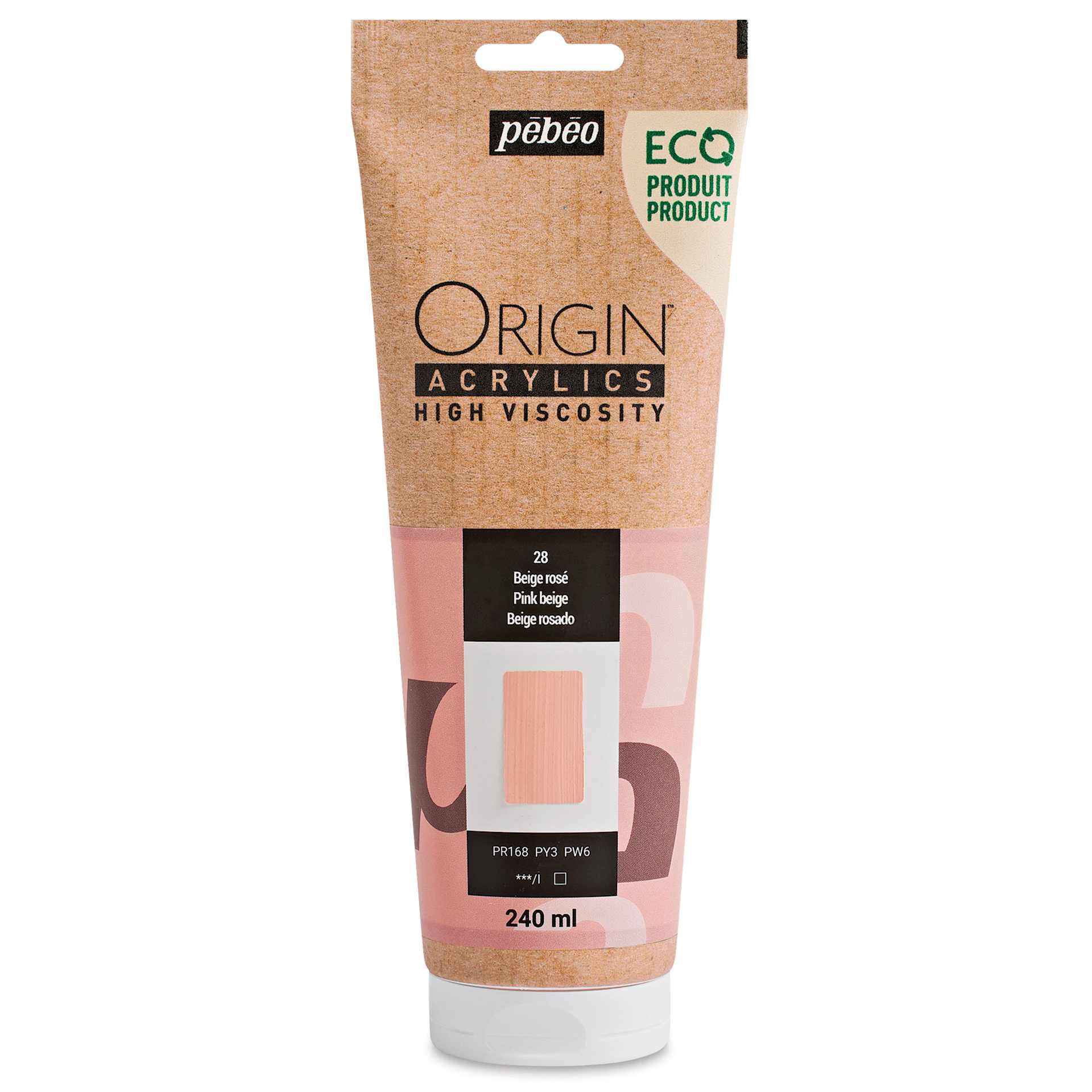 Pebeo Origin Acrylic Paint - Pink Beige, 240 ml