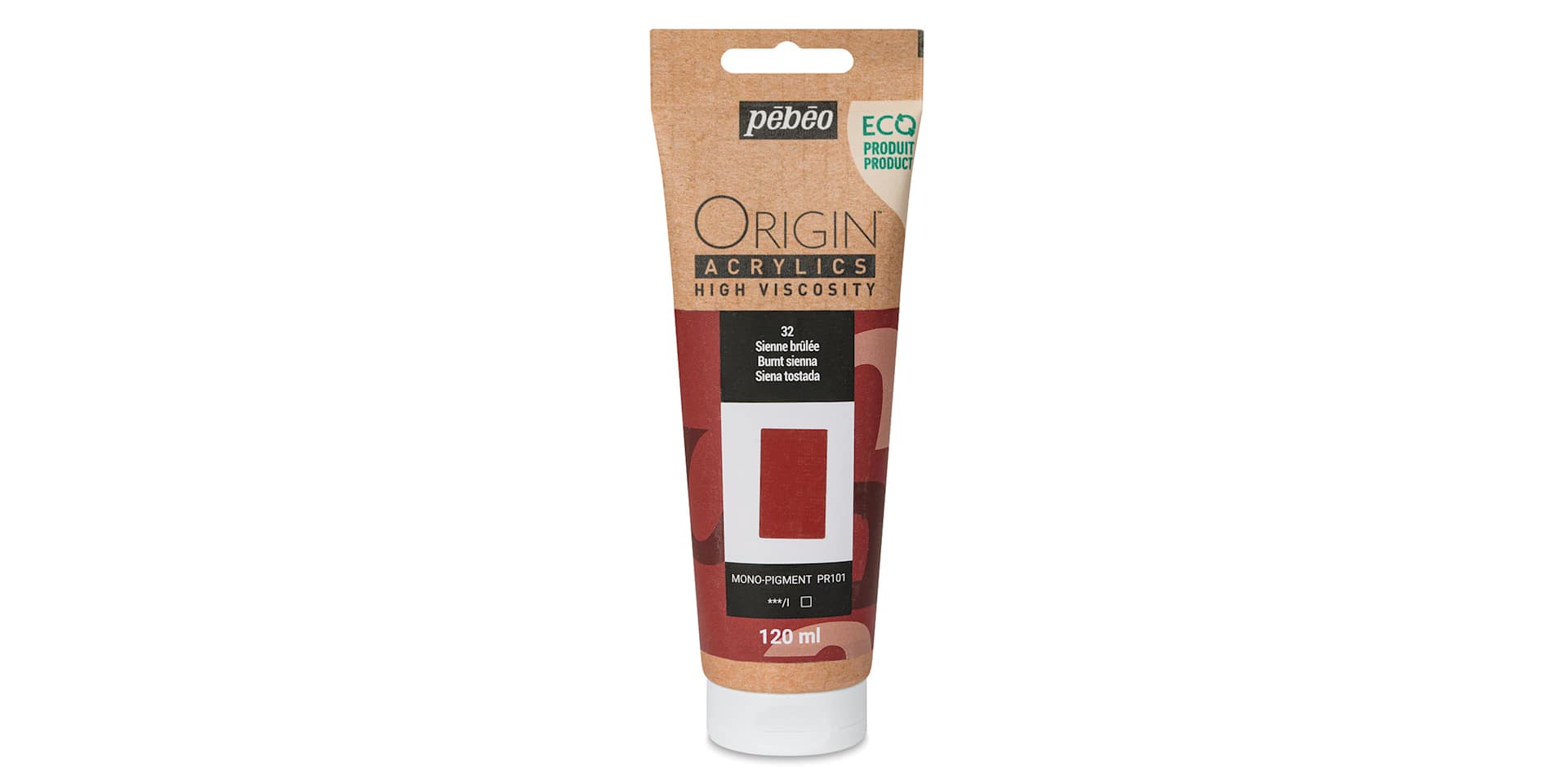 Pebeo Origin Acrylic Paint - Burnt Sienna, 120 ml