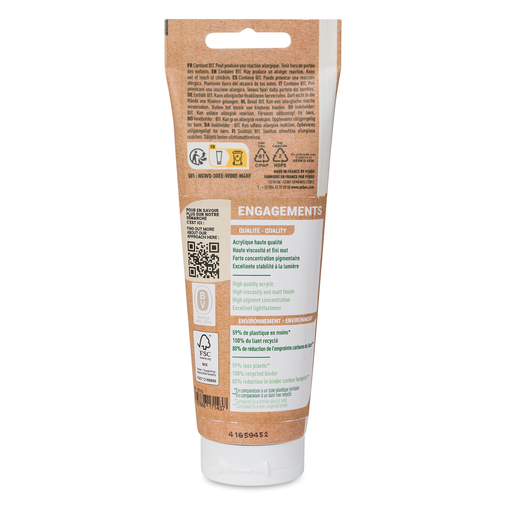 Pebeo Origin Acrylic Paint - Copper, 120 ml back