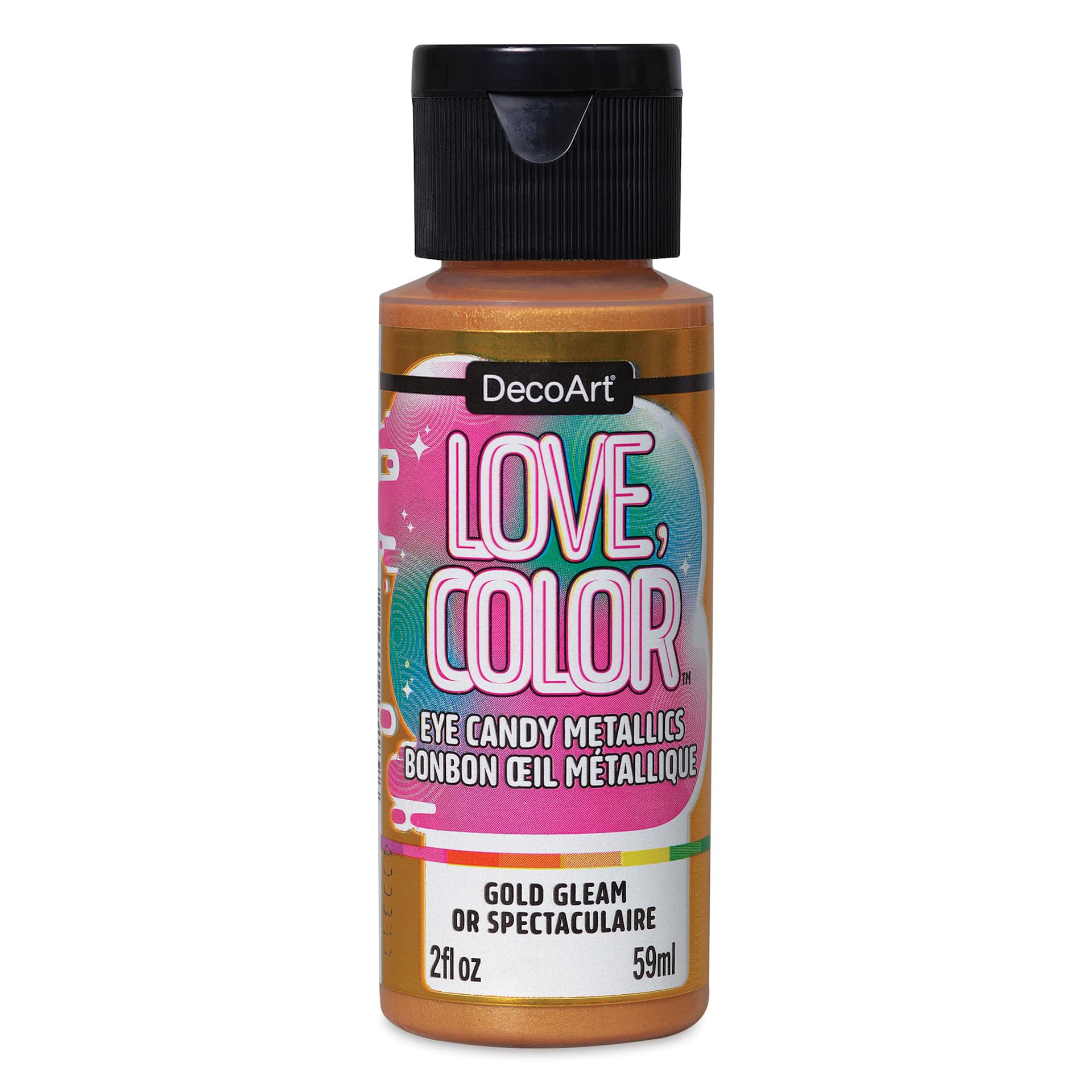 DecoArt Love, Color Acrylic Paint - Gold Gleam, 59 ml