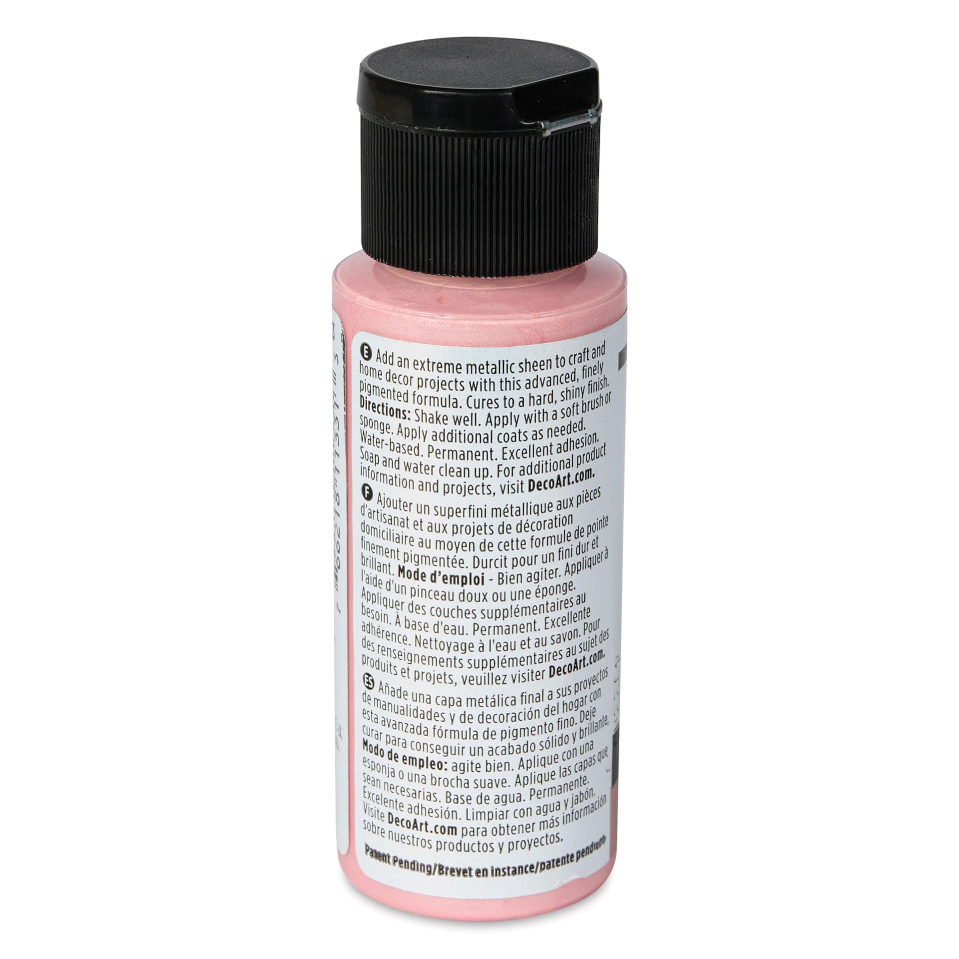 DecoArt Extreme Sheen Metallic Acrylic Paint - Rose Quartz, 2 oz