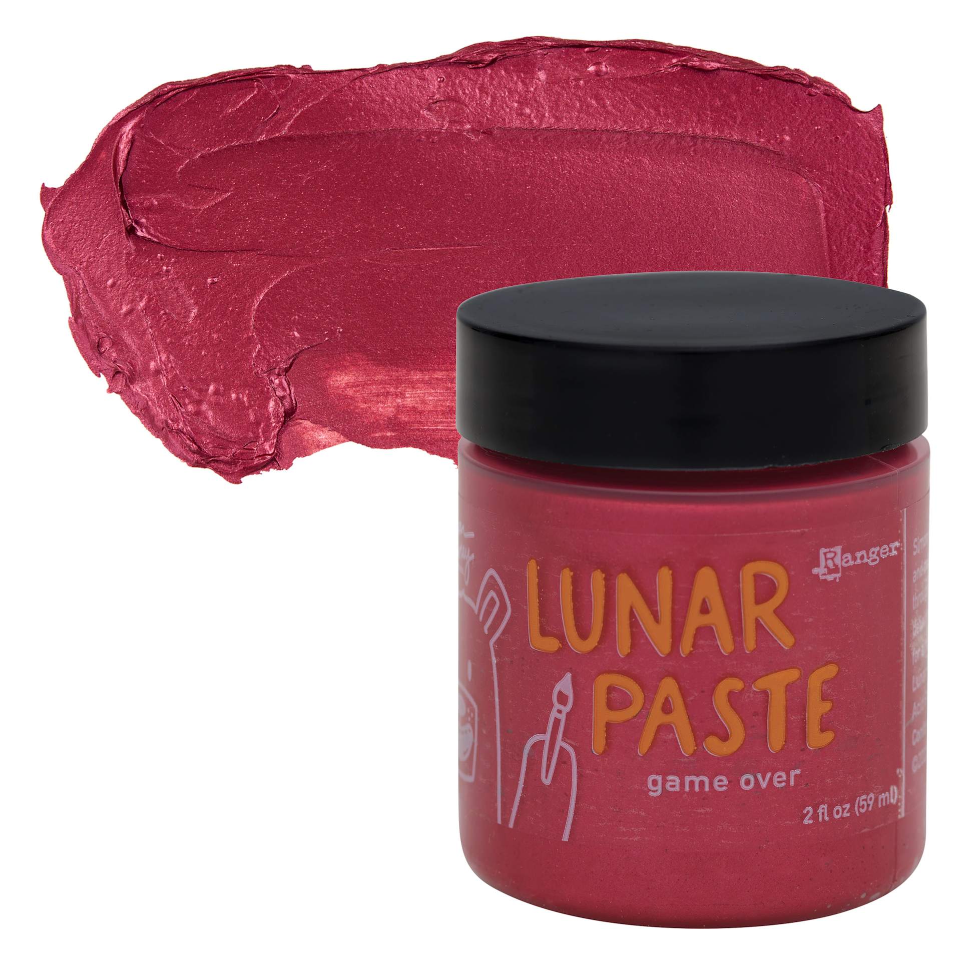 Simon Hurley Create Lunar Acrylic Paste - Game Over, 2 oz jar and swatch