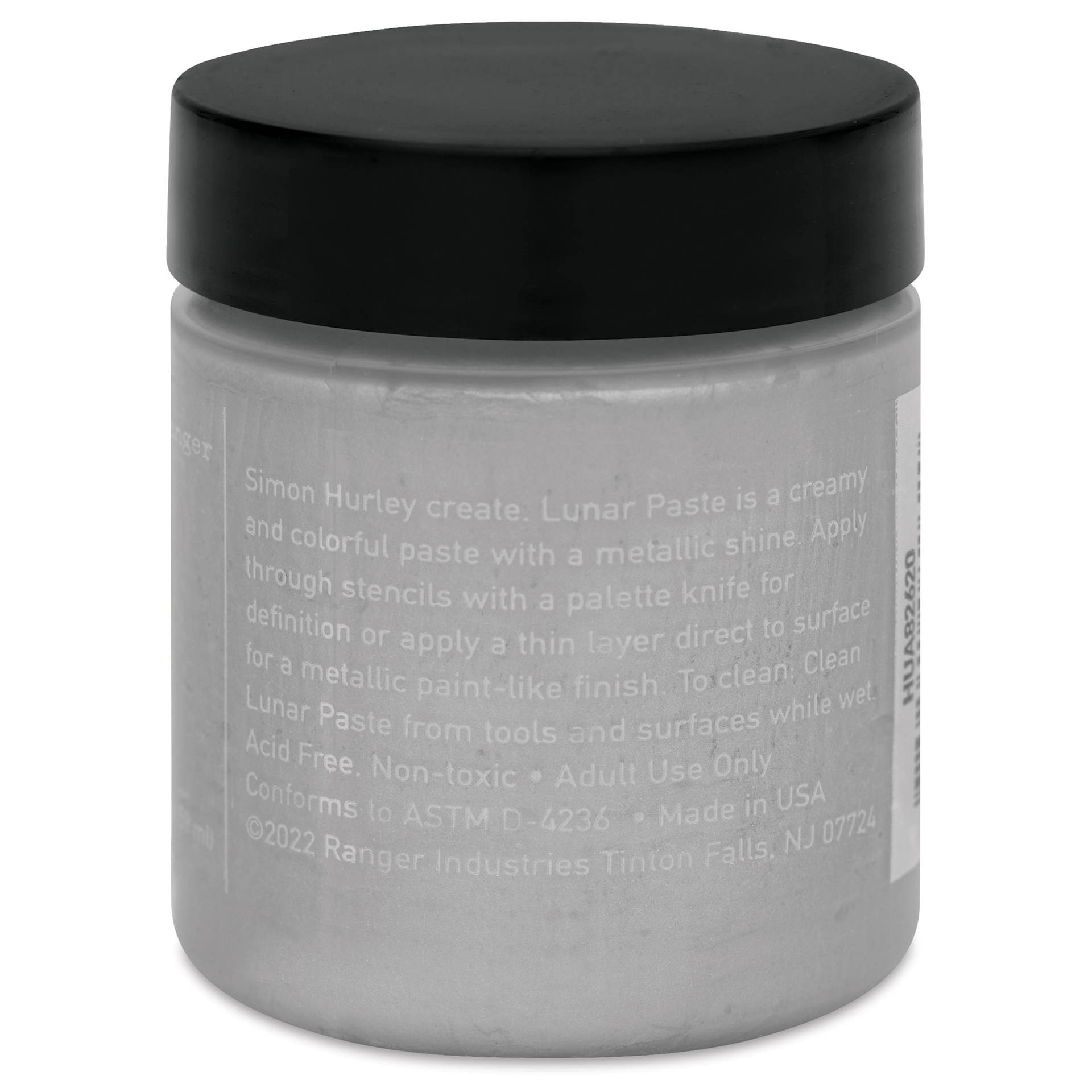 Simon Hurley Create Lunar Acrylic Paste - Silver Lining, 2 oz back