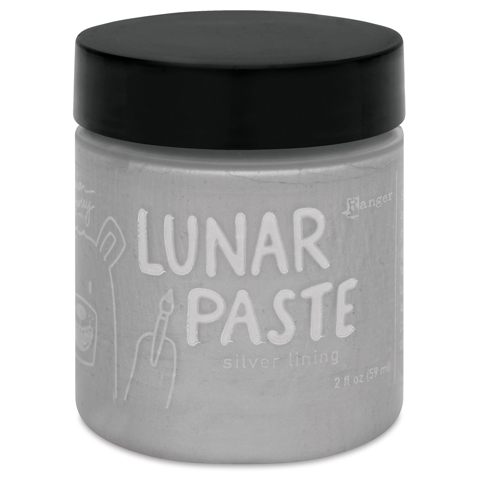 Simon Hurley Create Lunar Acrylic Paste - Silver Lining, 2 oz