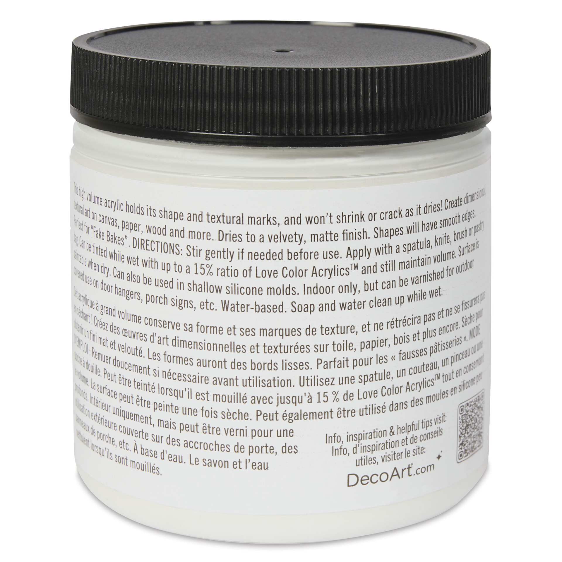 DecoArt Love Color Frosting Acrylic - 8 oz back