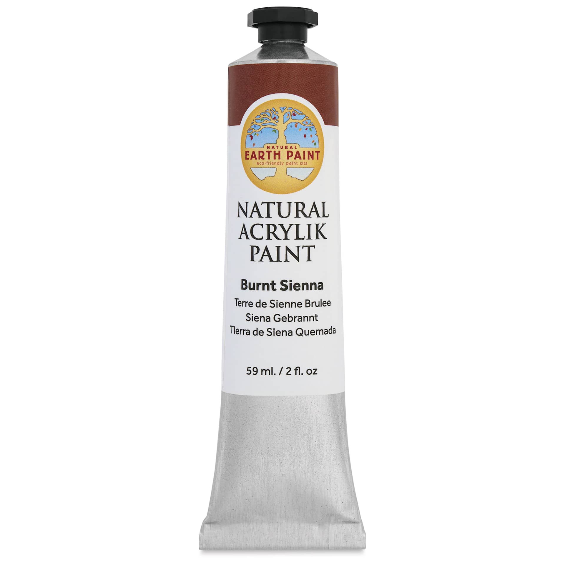 Natural Earth Paint Natural Acrylik Paint - Burnt Sienna, 59 ml - front
