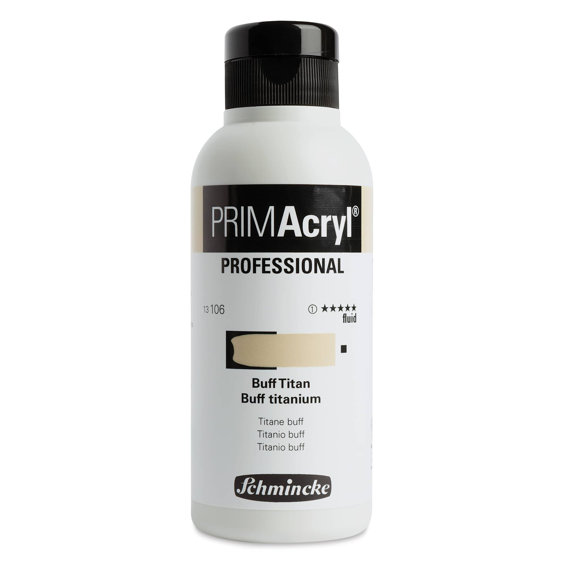 Schmincke Primacryl Professional Fluid Acrylic - Buff Titanium, 250 ml bottle
