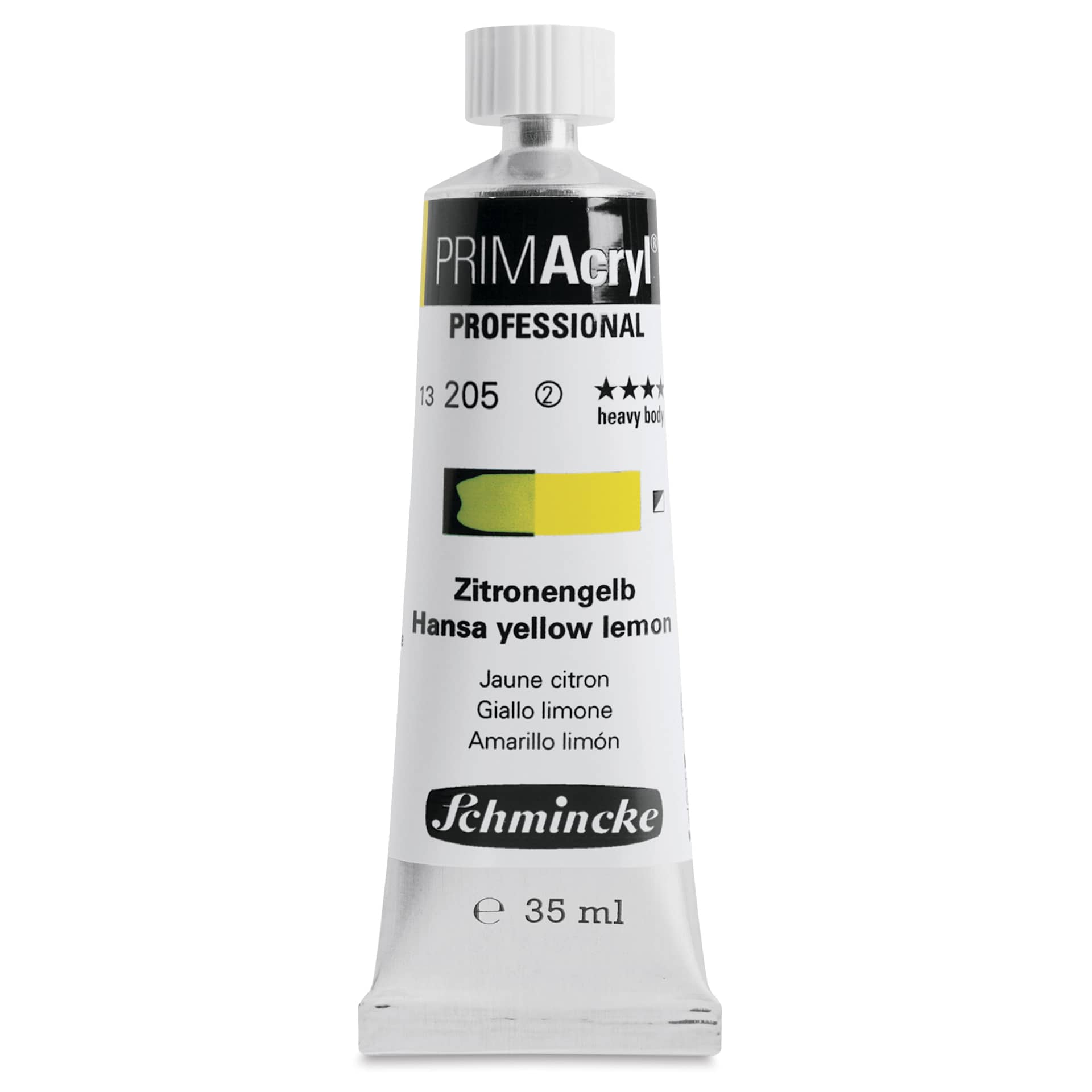 Schmincke Primacryl Professional Acrylic Paint - Hansa Yellow Lemon, 35 ml Tube