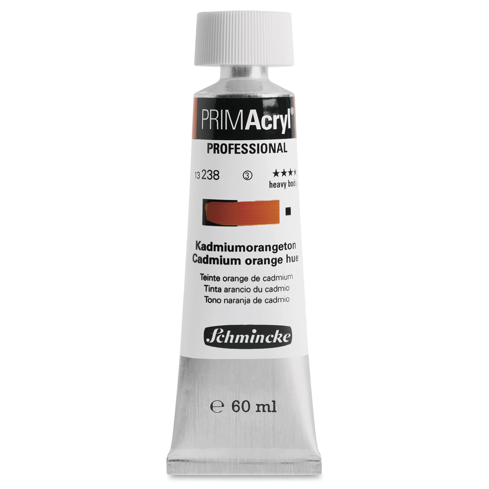 Schmincke Primacryl Professional Acrylic Paint - Cadmium Orange Hue, 60 ml Tube