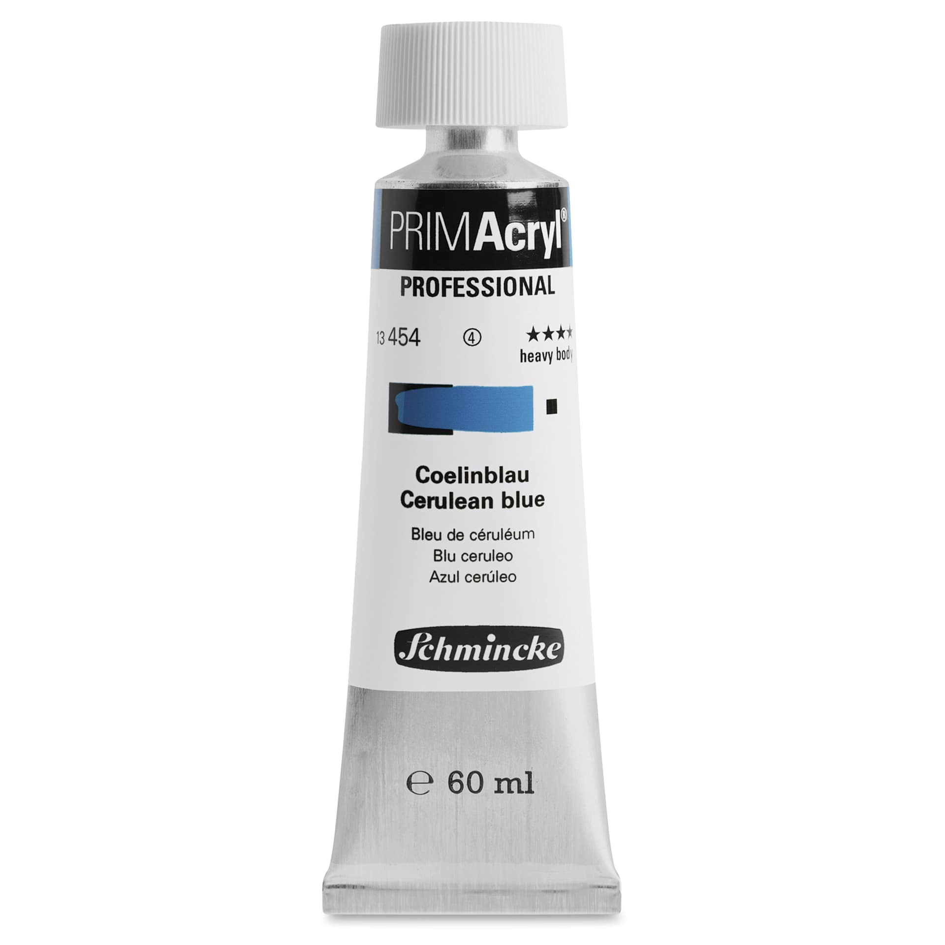 Schmincke Primacryl Professional Acrylic Paint - Cerulean Blue, 60 ml Tube