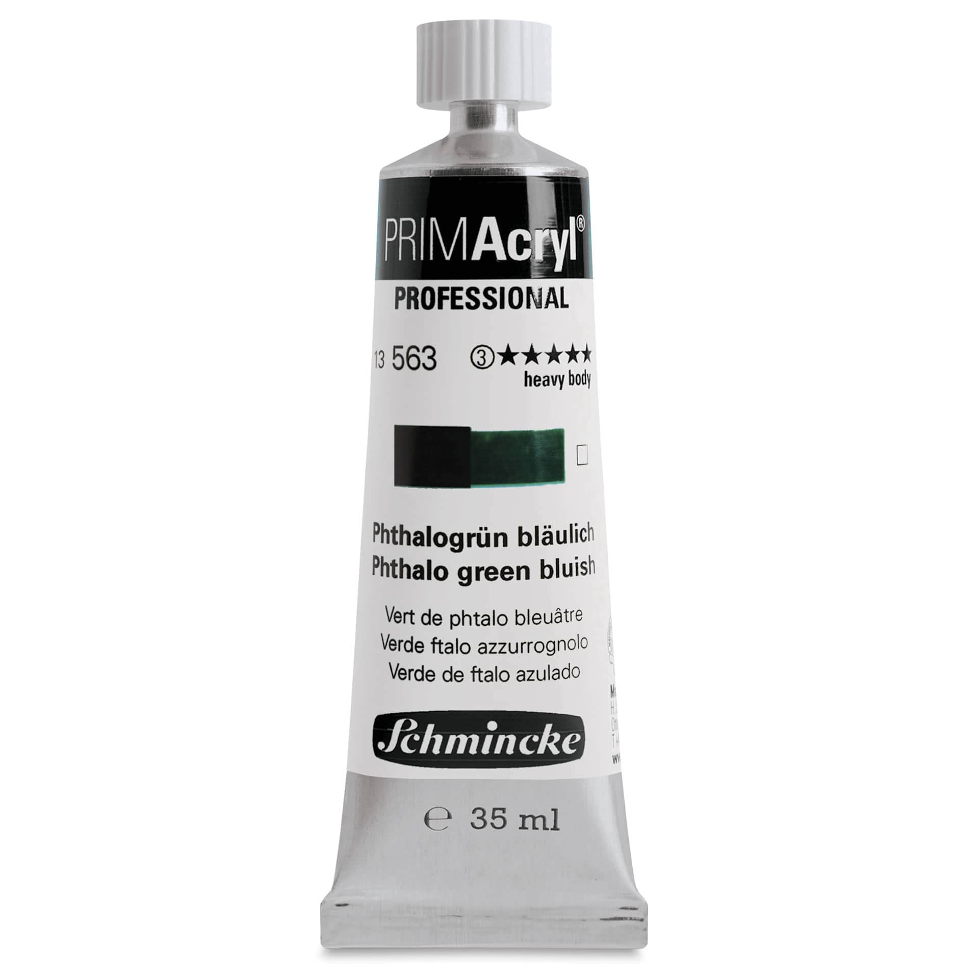 Schmincke Primacryl Professional Acrylic Paint - Phthalo Green Bluish, 35 ml Tube