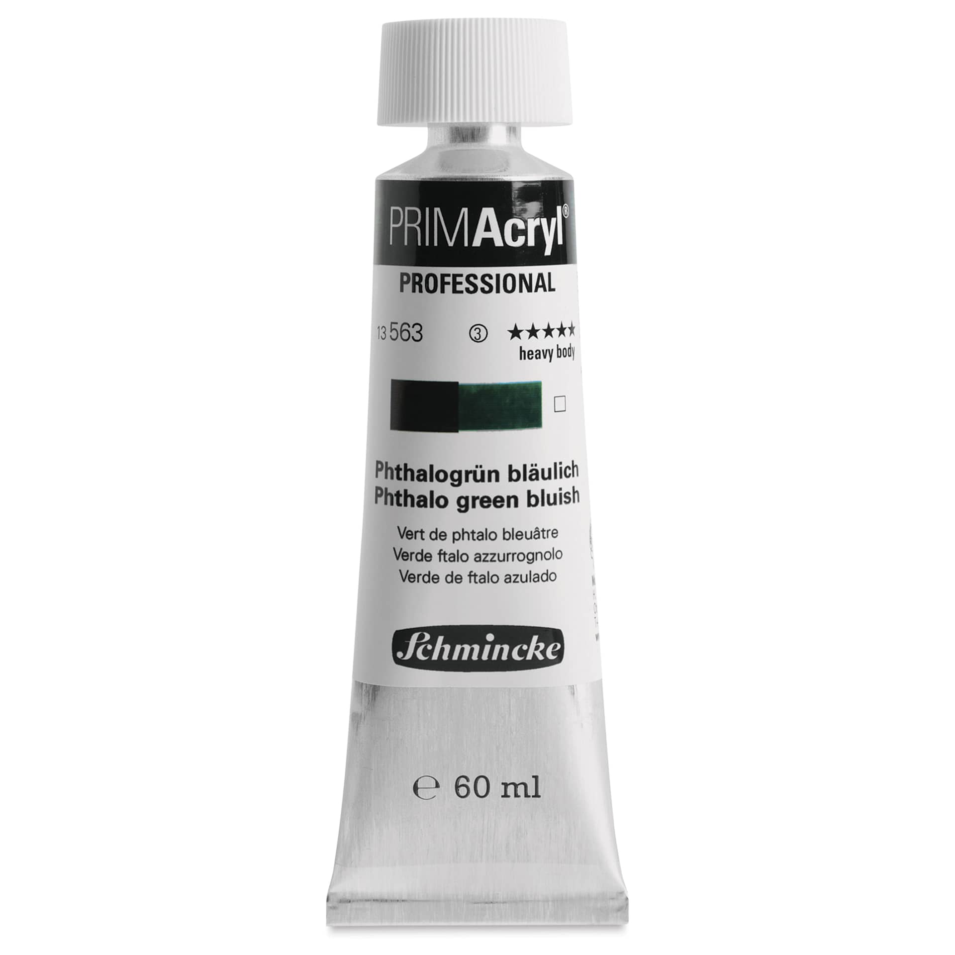 Schmincke Primacryl Professional Acrylic Paint - Phthalo Green Bluish, 60 ml Tube