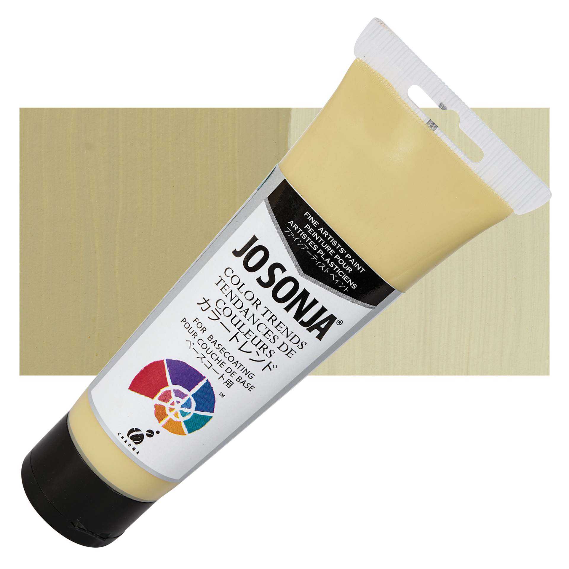 Chroma's Jo Sonja Color Trends Acrylic Paint - Vellum - Tube and Swatch