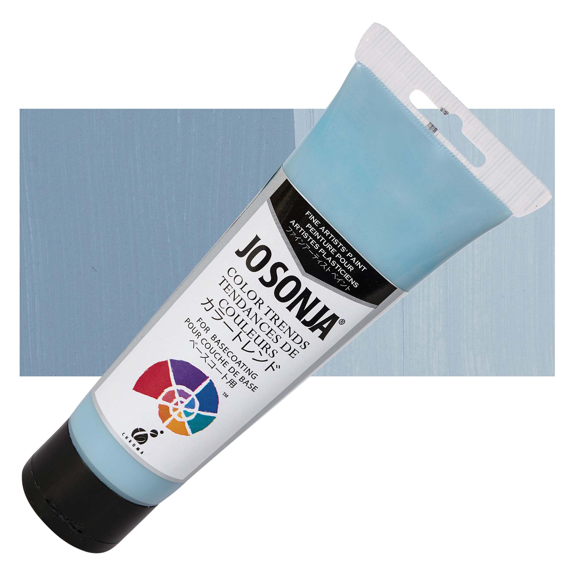 Chroma's Jo Sonja Color Trends Acrylic Paint - Sky Blue - Tube and Swatch