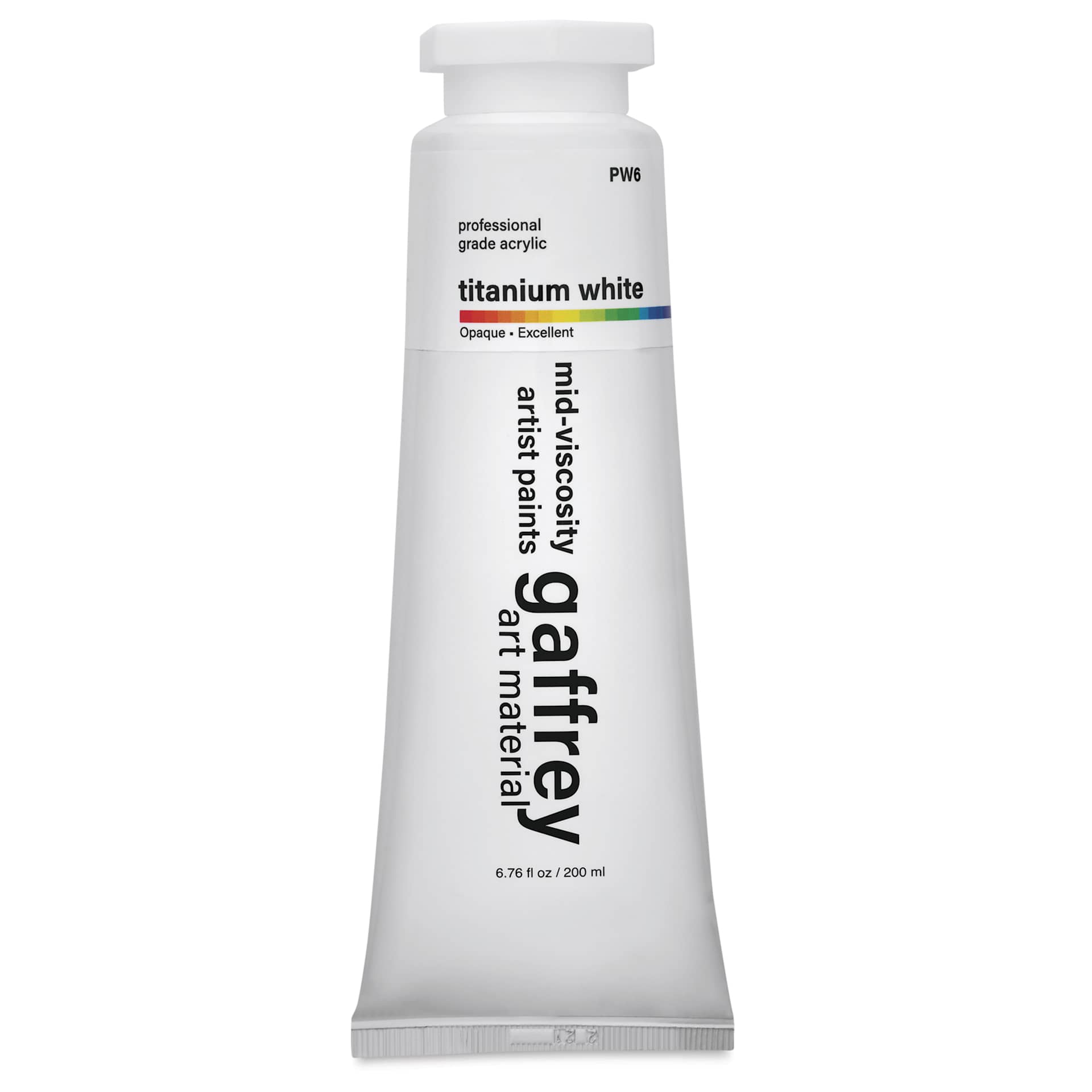 Gaffrey Art Material Standard Body Acrylic Paint - Titanium White, 200 ml tube