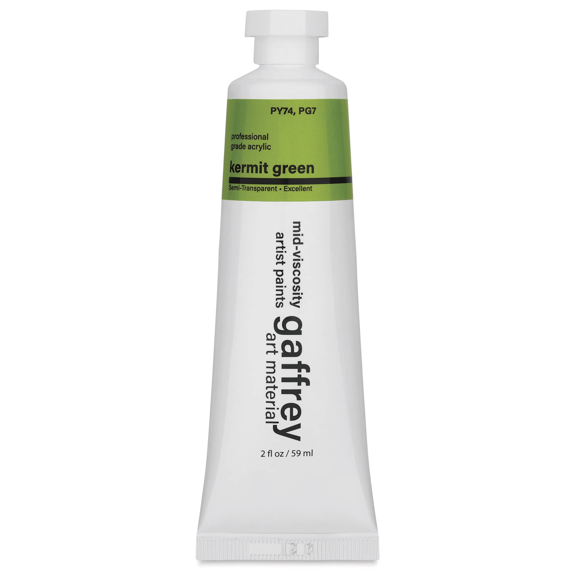 Gaffrey Art Material Standard Body Acrylic Paint - Kermit Green, 59 ml tube