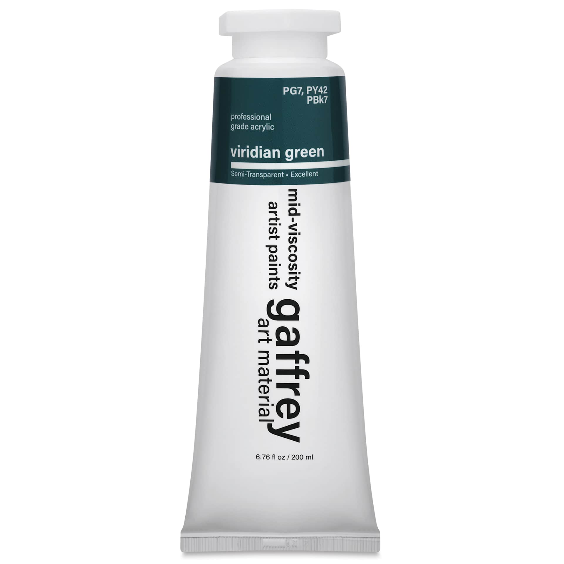 Gaffrey Art Material Standard Body Acrylic Paint - Viridian Green, 200 ml tube