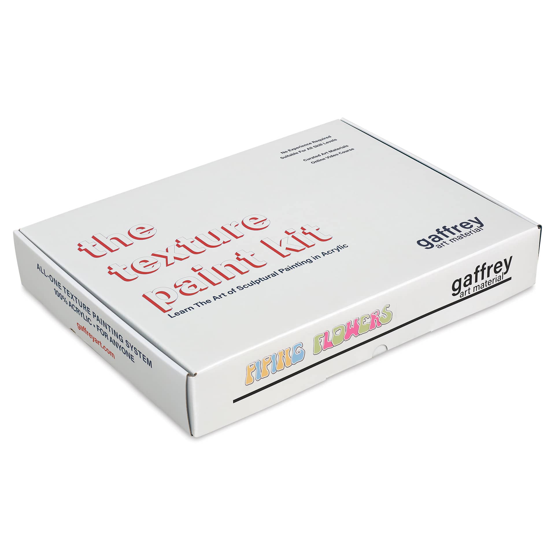 Gaffrey Heavy Body Texture Acrylic Paints - Set of 15, Piping Flowers front of package