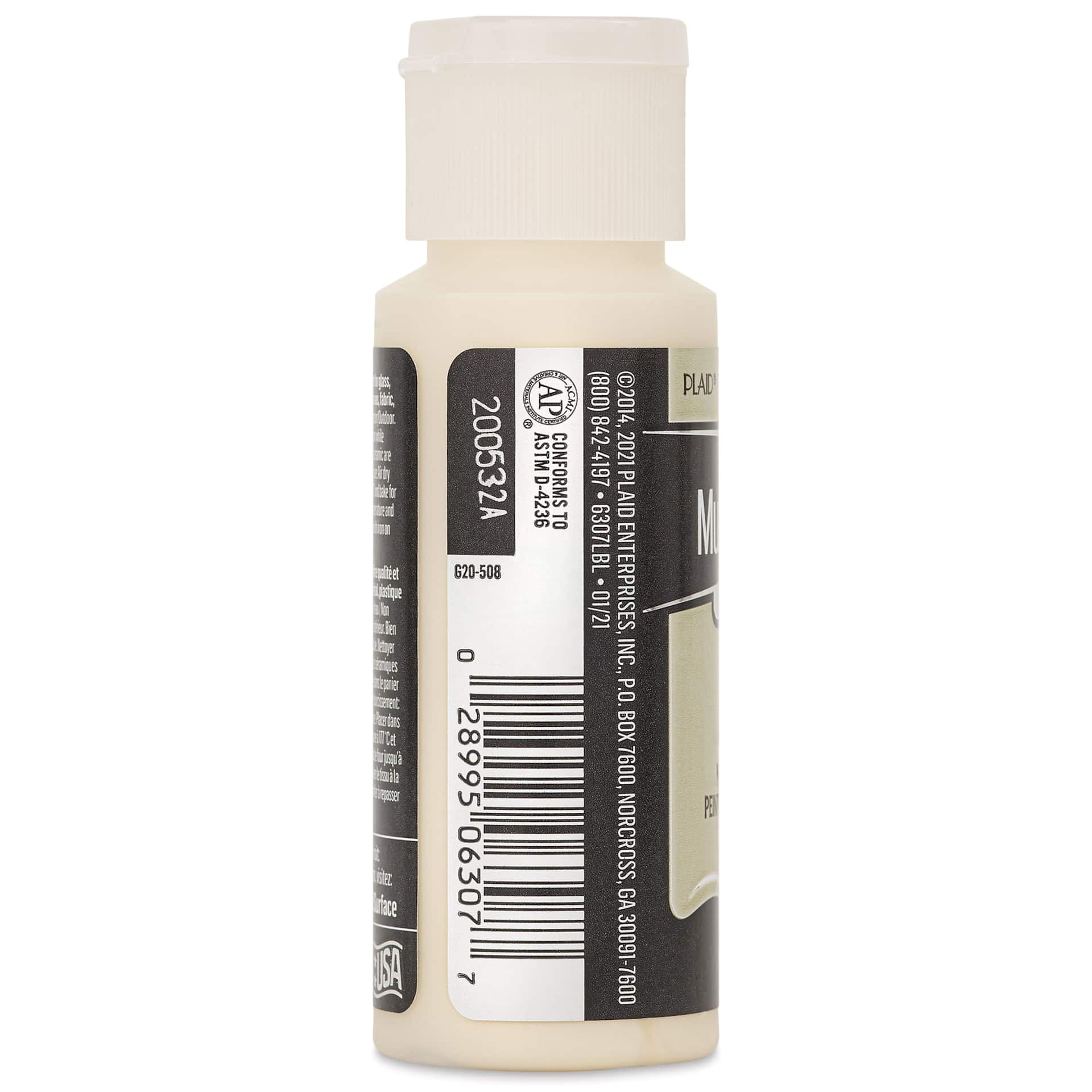FolkArt Multi-Surface Metallic Acrylic Paint - Champagne, 59 ml bottle side