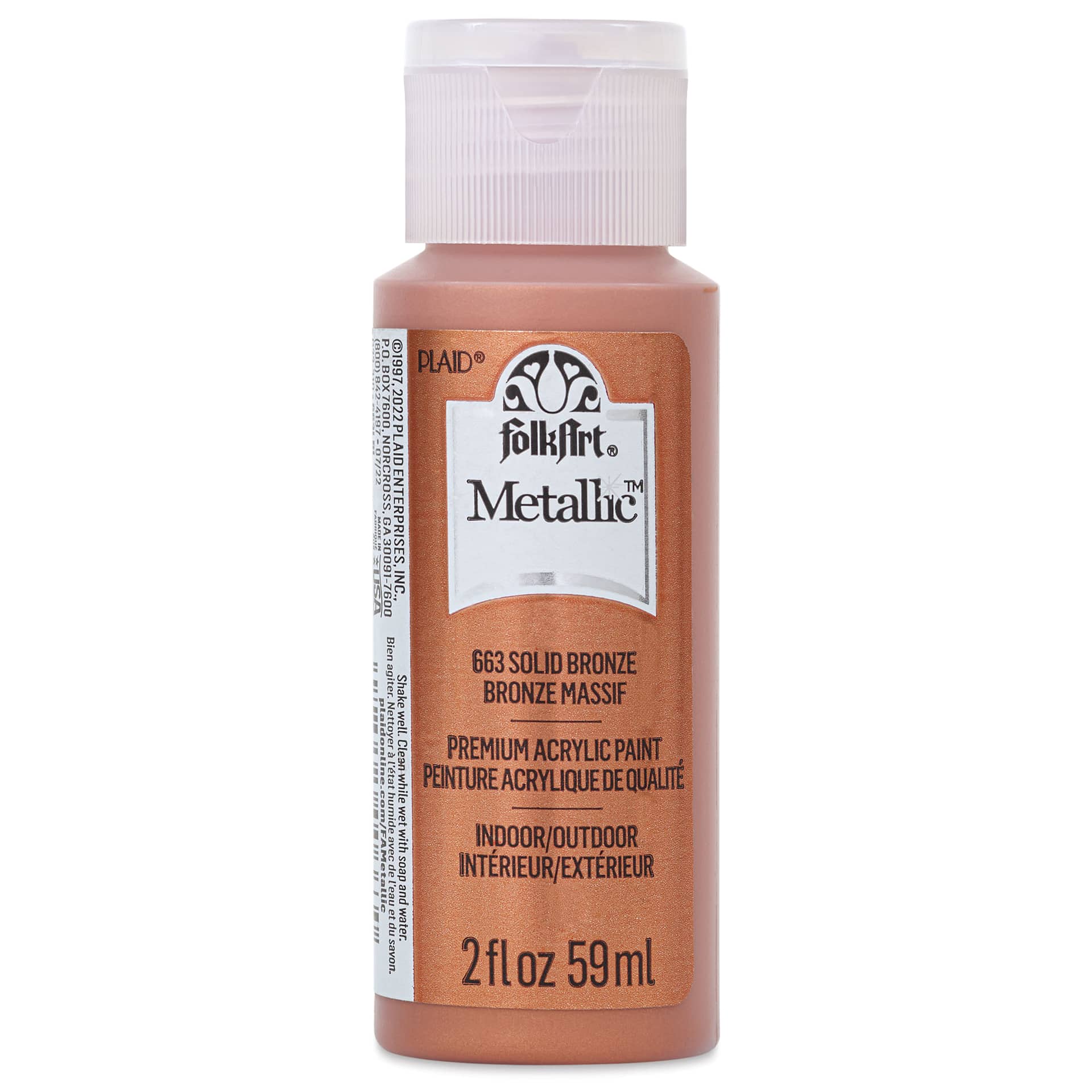 FolkArt Metallic Acrylic Paint - Solid Bronze, 59 ml