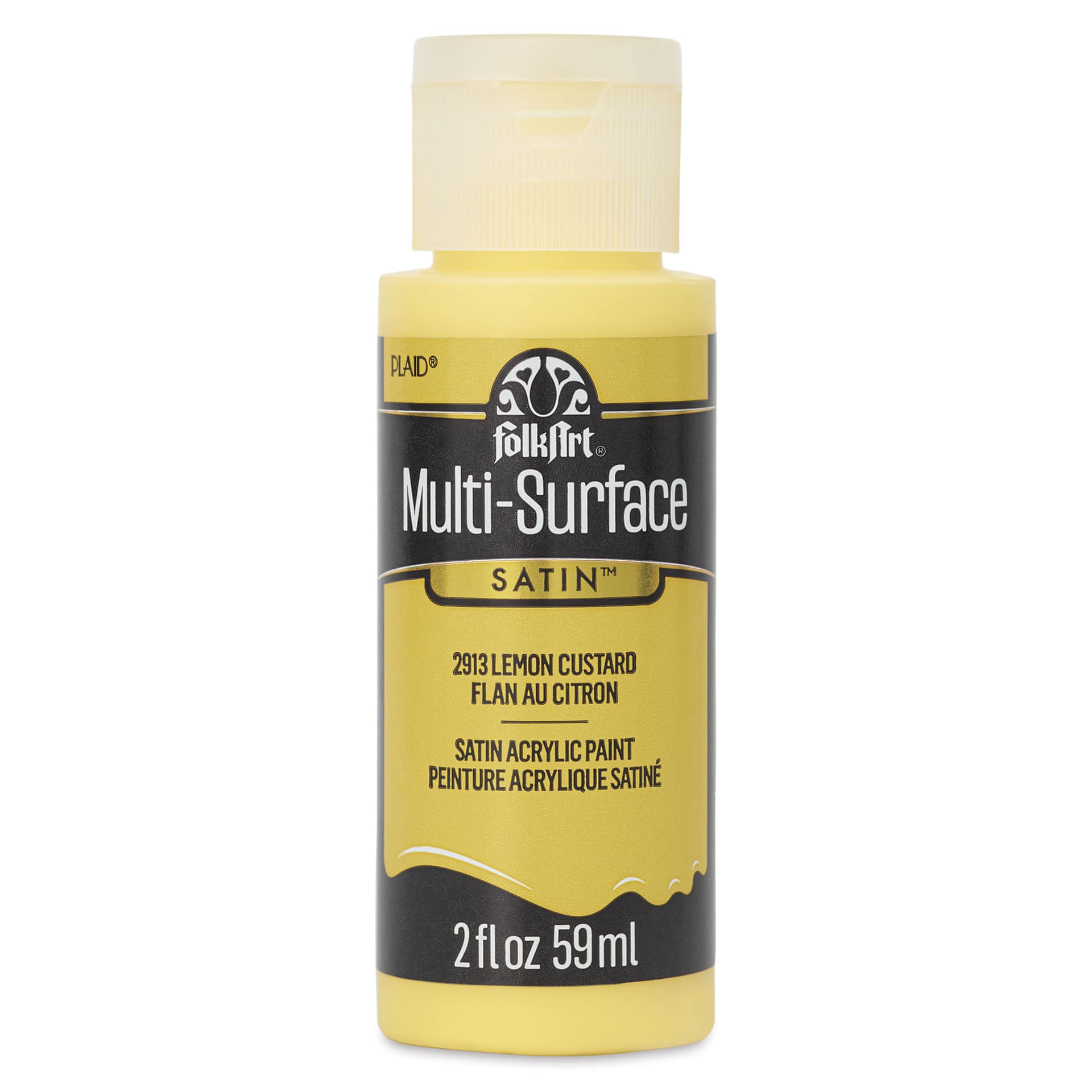 FolkArt Multi-Surface Acrylic Paint - Lemon Custard, 59 ml