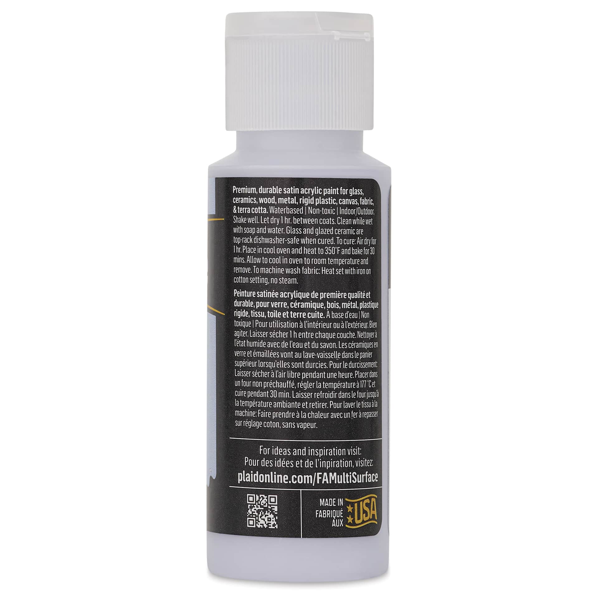 FolkArt Multi-Surface Acrylic Paint - Wisteria, 59 ml bottle back