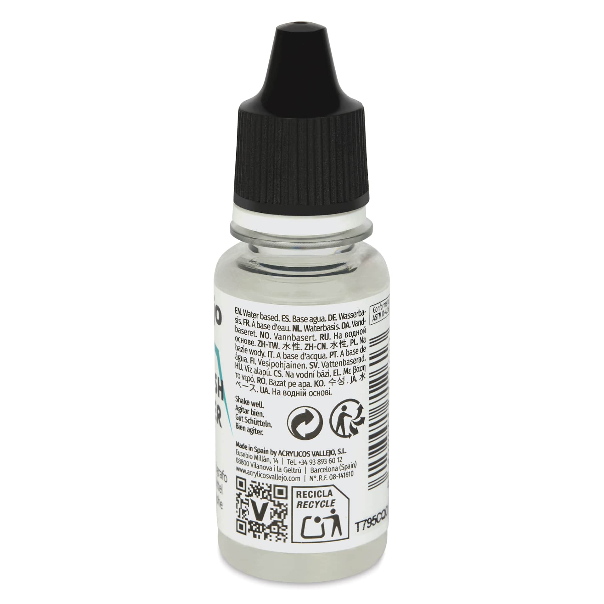 Vallejo Airbrush Thinner Medium - 17 ml bottle side
