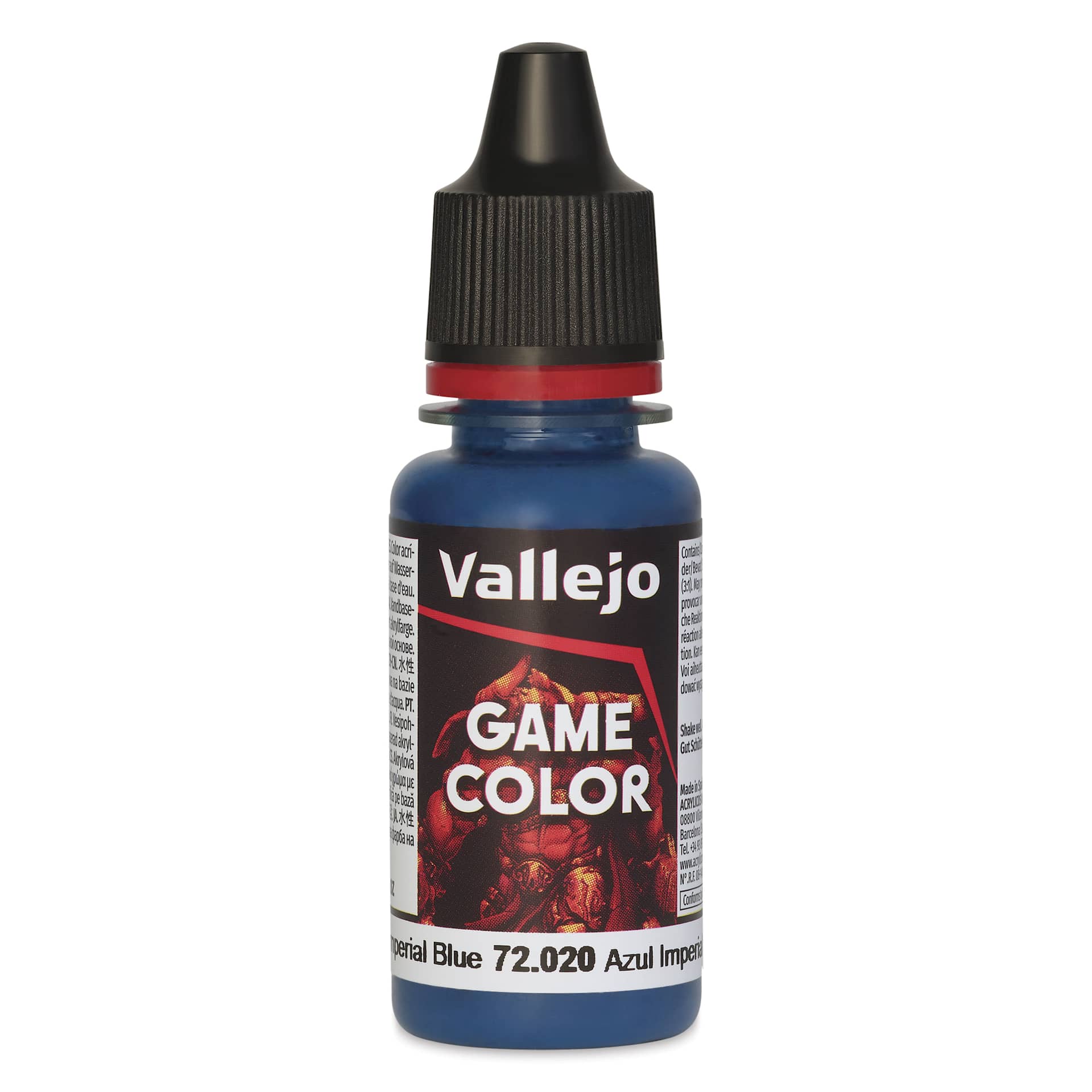 Vallejo Game Color Acrylic Paint - Imperial Blue, 18 ml - front