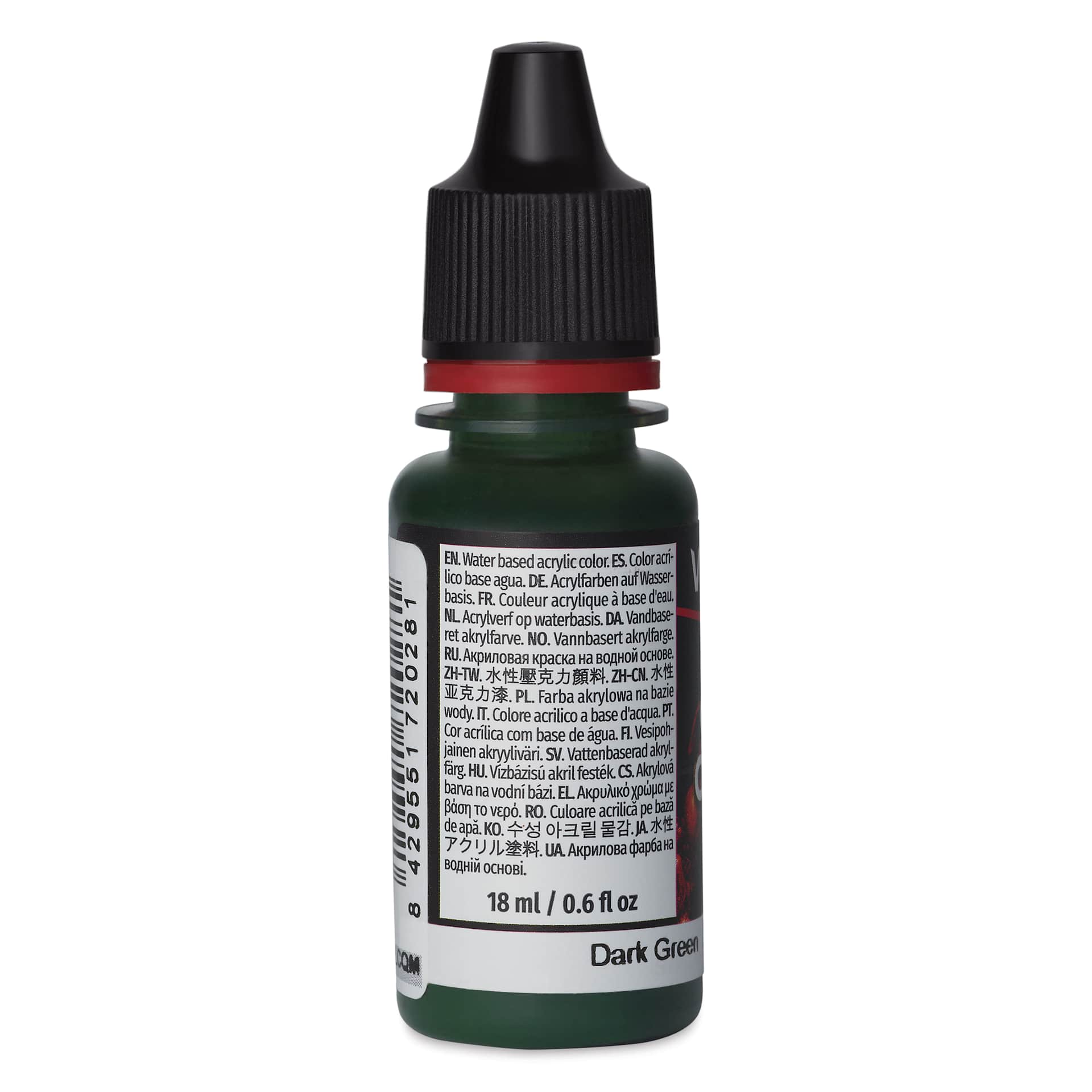 Vallejo Game Color Acrylic Paint - Dark Green, 18 ml - side