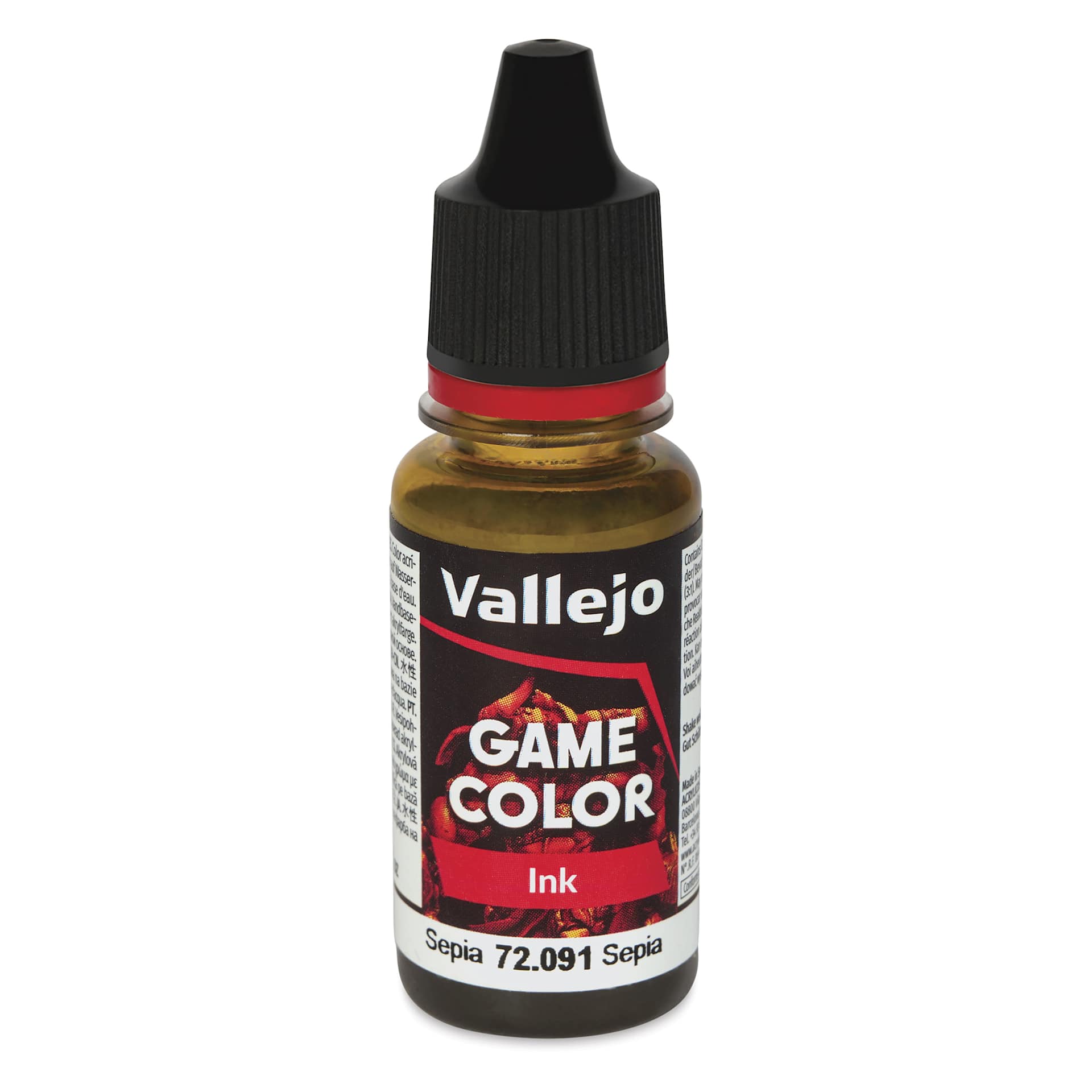 Vallejo Game Color Acrylic Ink - Sepia - front of bottle