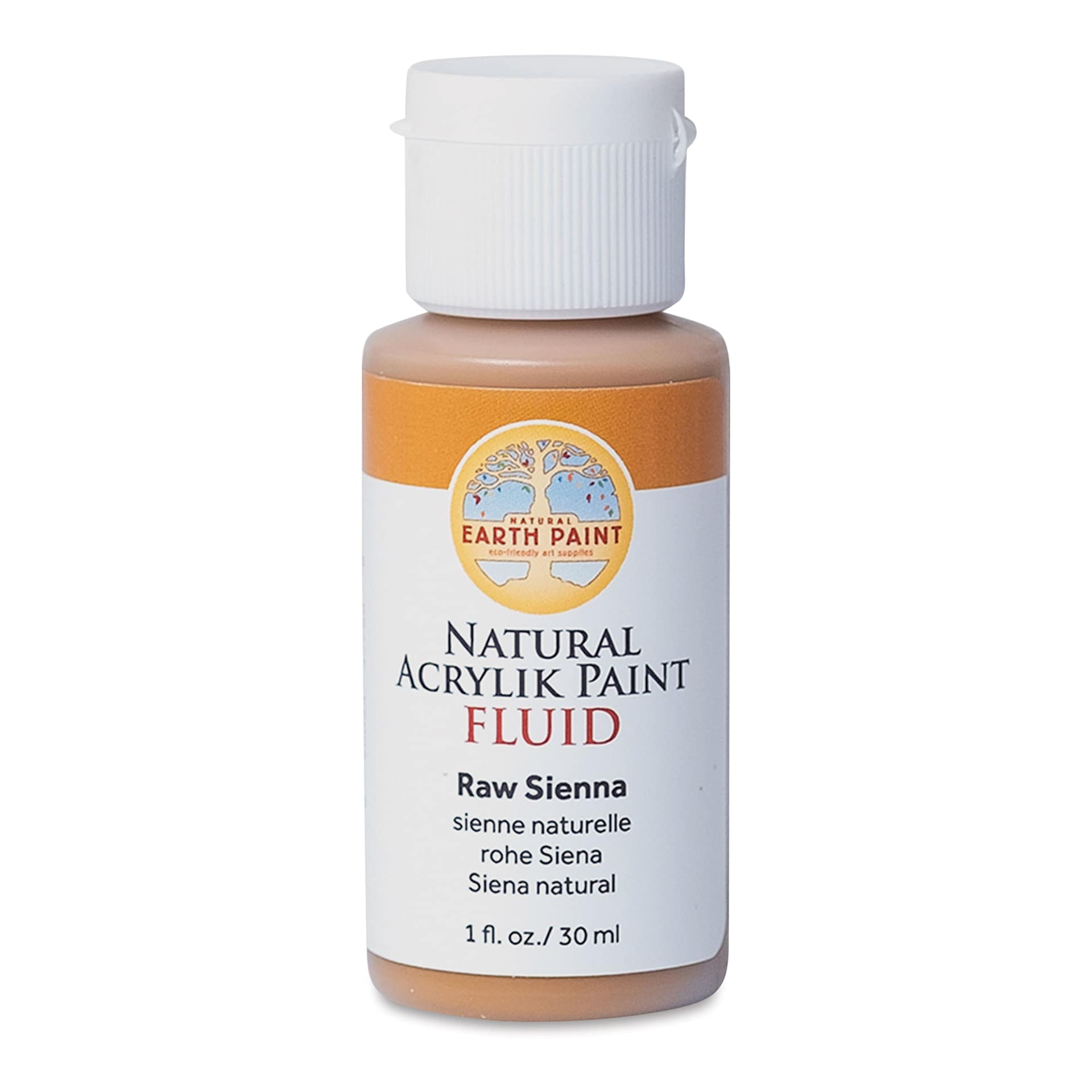 Natural Earth Paint Natural Fluid Acrylik Paint - Raw Sienna,  30 ml