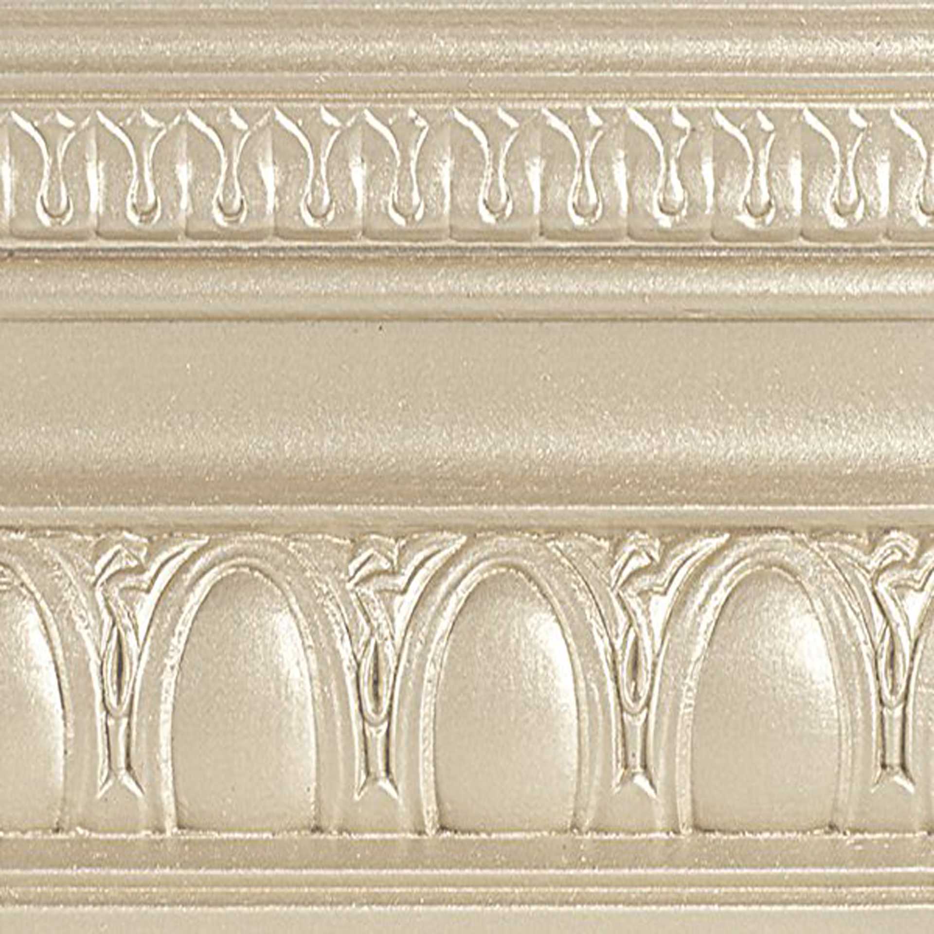 Modern Masters Metallic Paint - Oyster painted on a piece of trim
